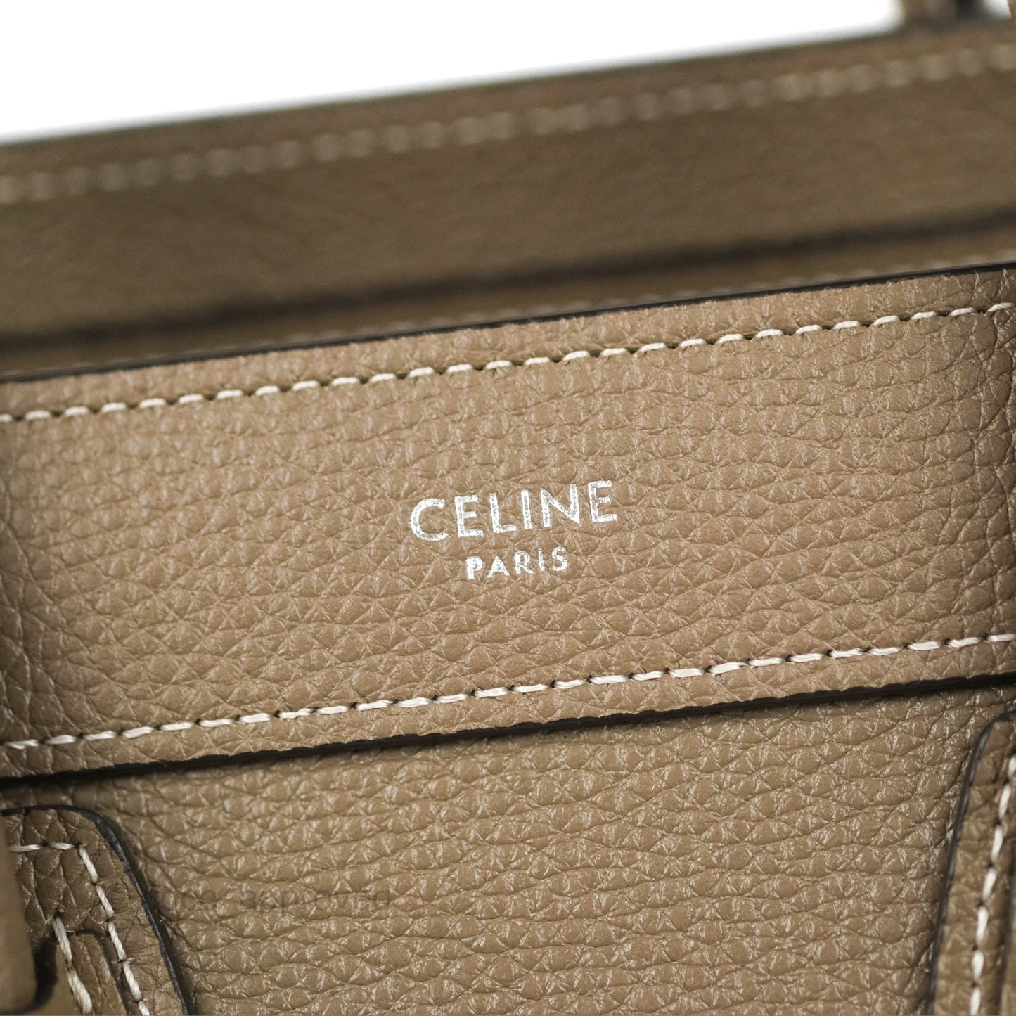 Celine Nano Luggage in Souris Drummed Calfskin