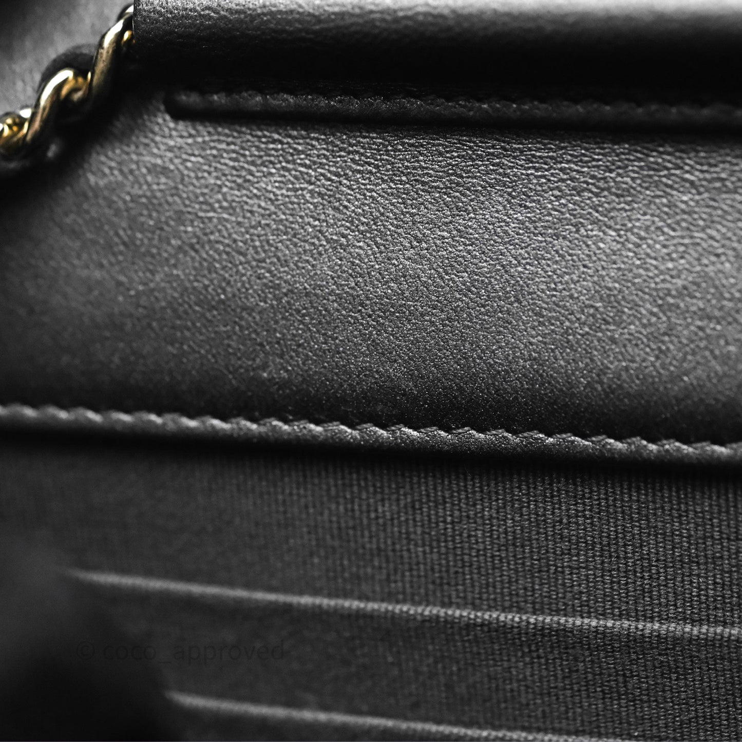 Chanel Wallet On Chain WOC Iridescent Dark Grey Lambskin Gold Hardware