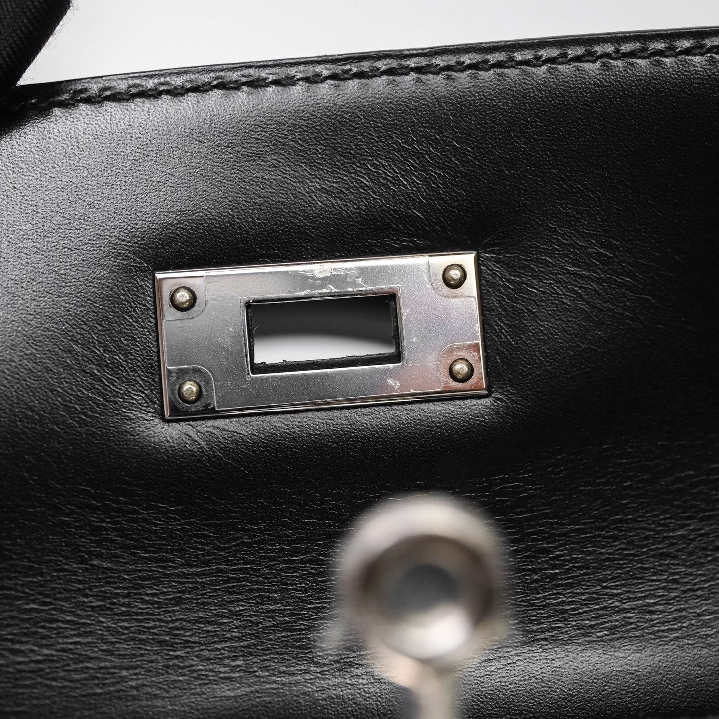 Hermès Kelly 28 Sellier Black Noir 89 Box Leather Palladium Hardware