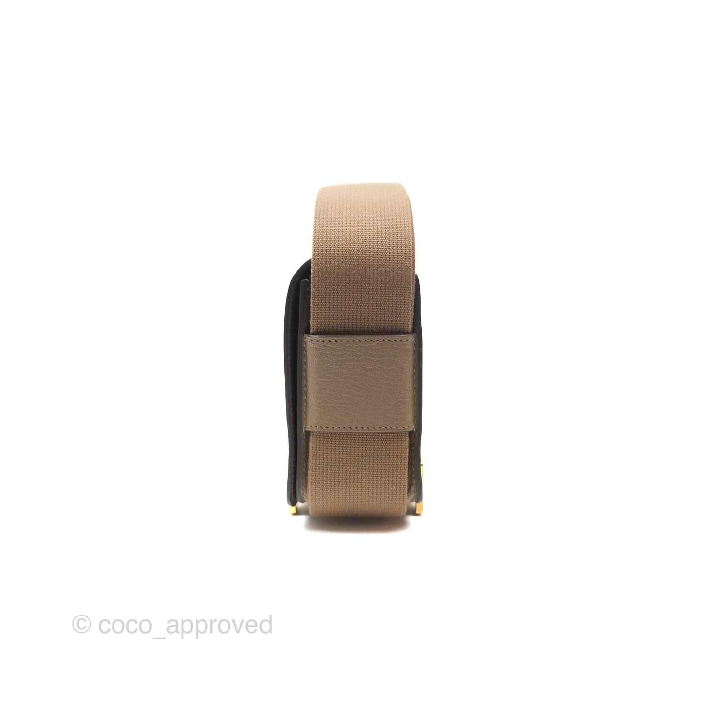 Hermès Geta Bag Etoupe Chevre Mysore Gold Hardware