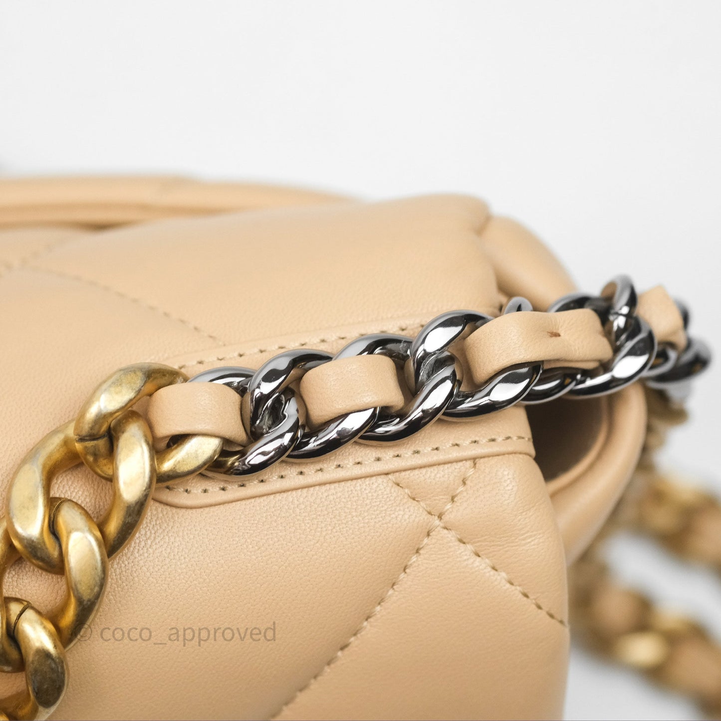 Chanel 19 Small Beige Mixed Hardware