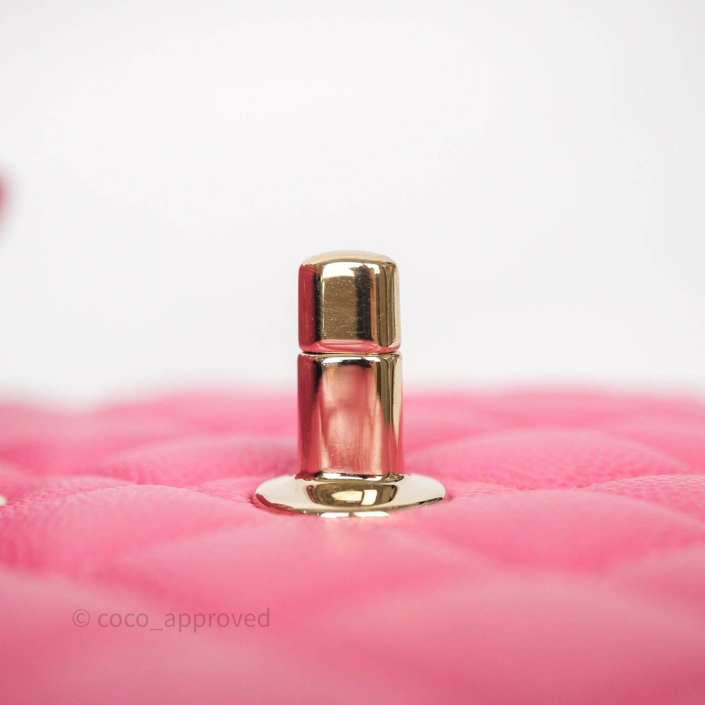 Chanel Small Classic Flap Quilted Hot Pink Caviar Gold Hardware