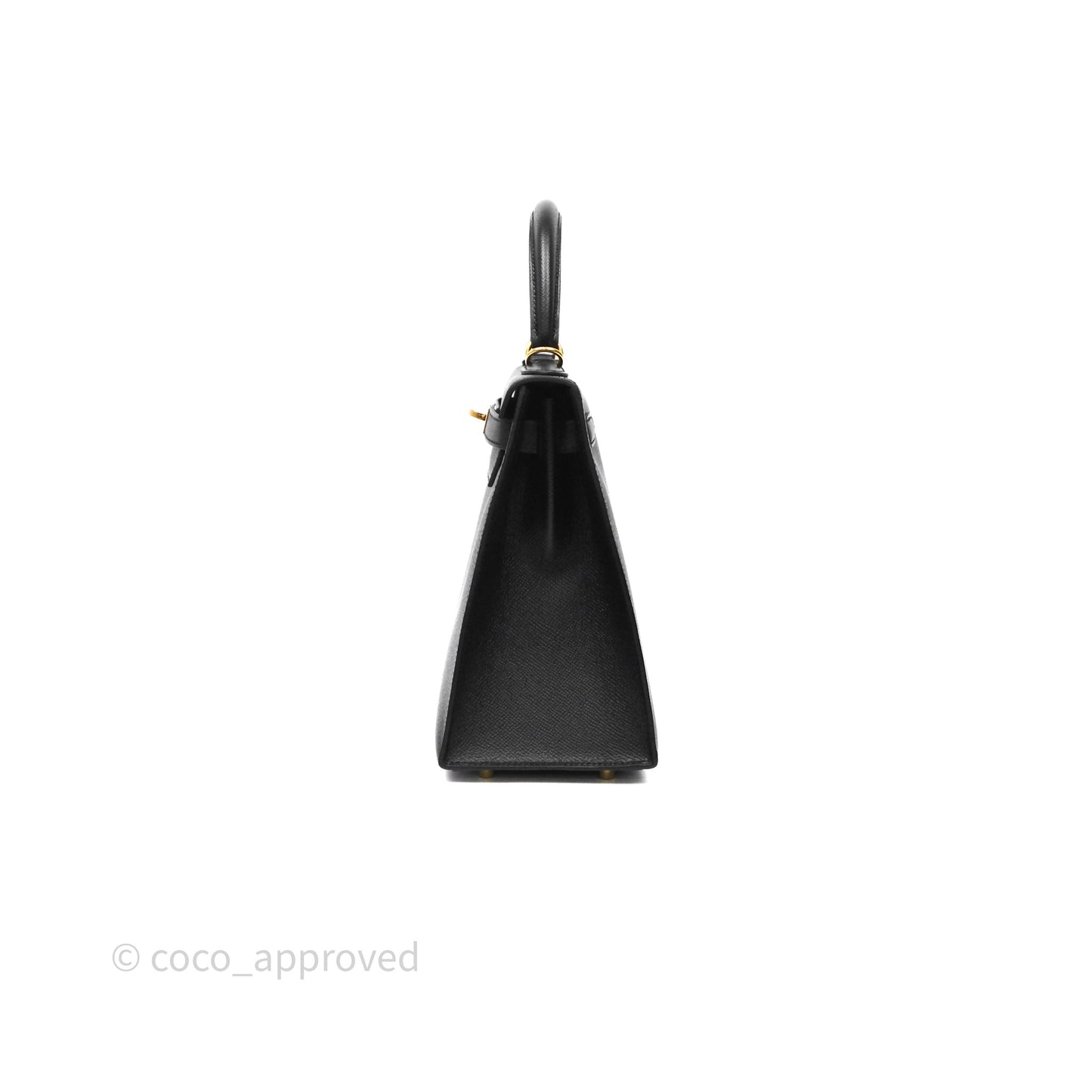 Hermès Kelly 28 Noir 89 Epsom Gold Hardware