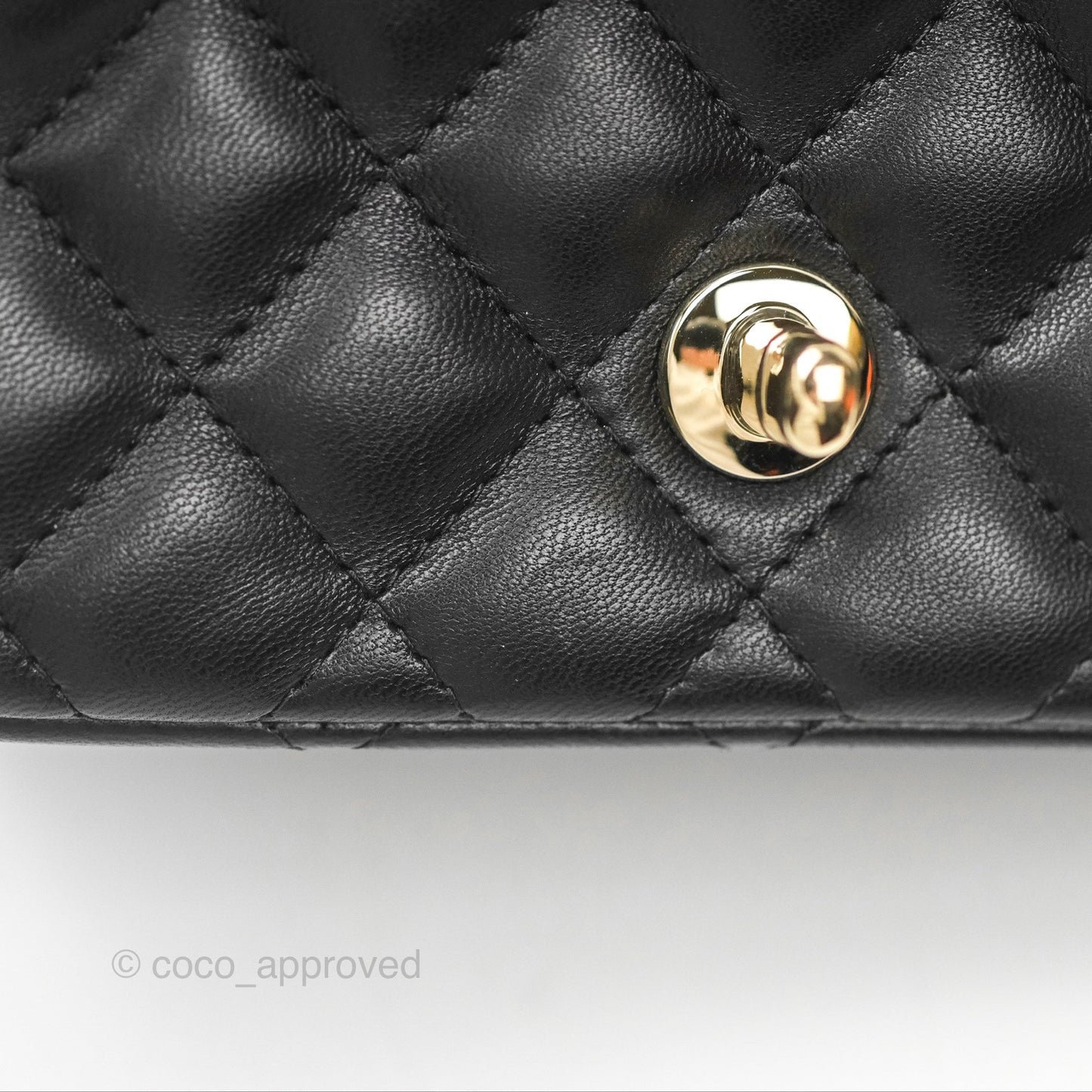 Chanel Mini Square Black Lambskin Gold Hardware