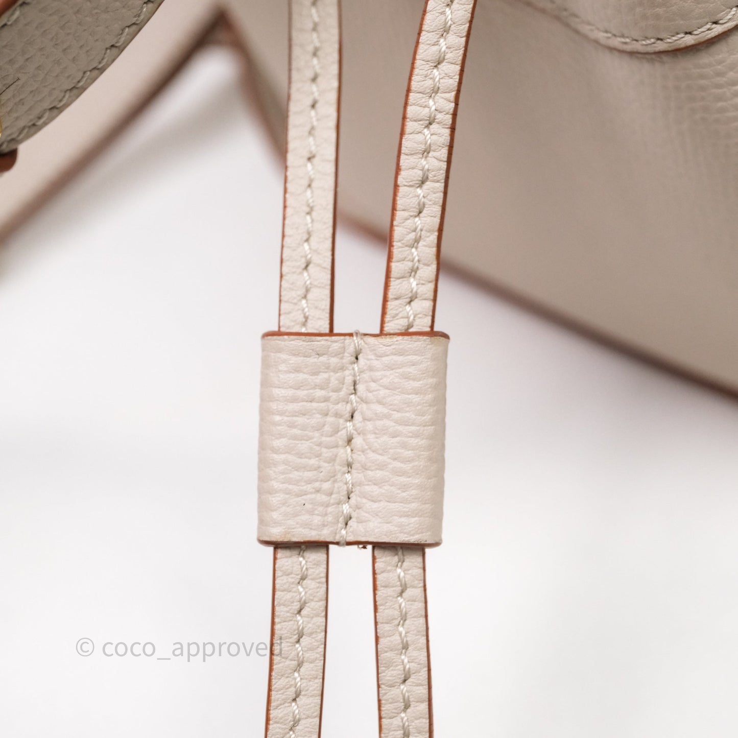 Loewe Mini Hammock Drawstring Light Ghost Calfskin