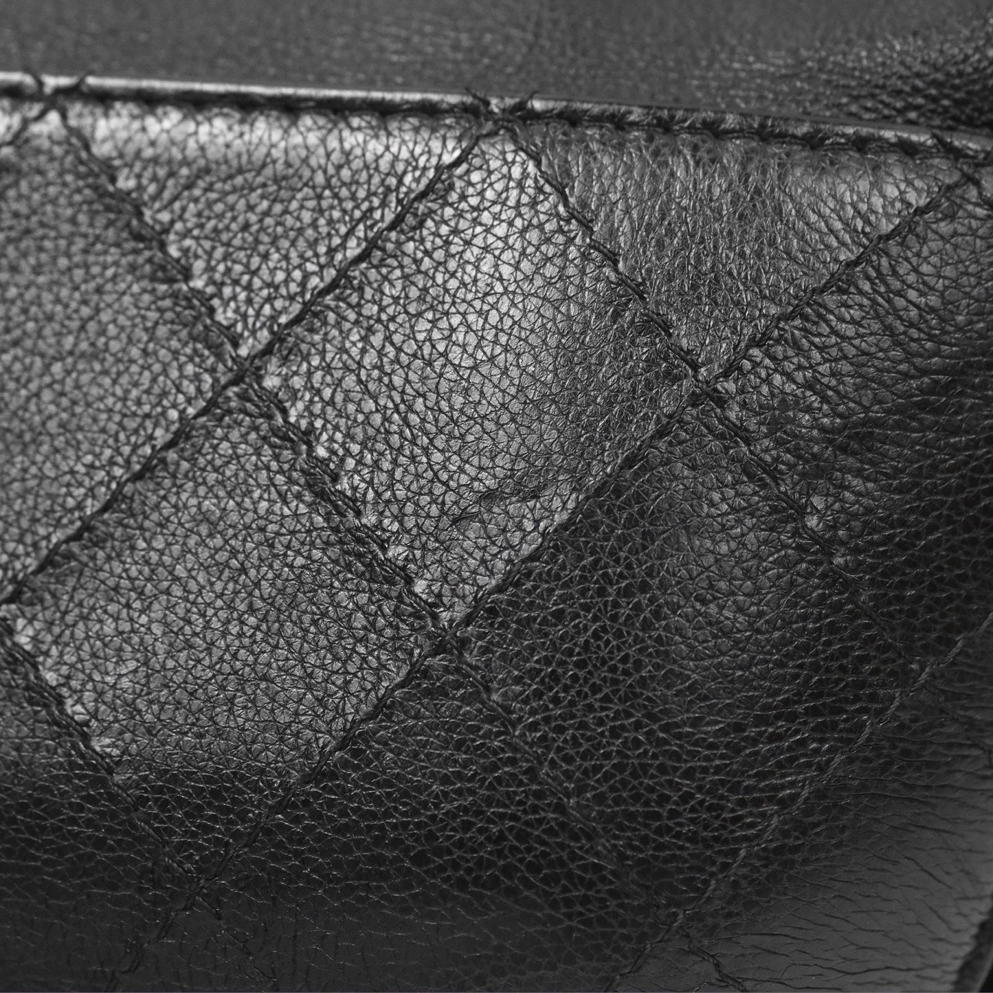 Chanel Small Gabrielle Drawstring Bucket Bag Black Aged Calfskin