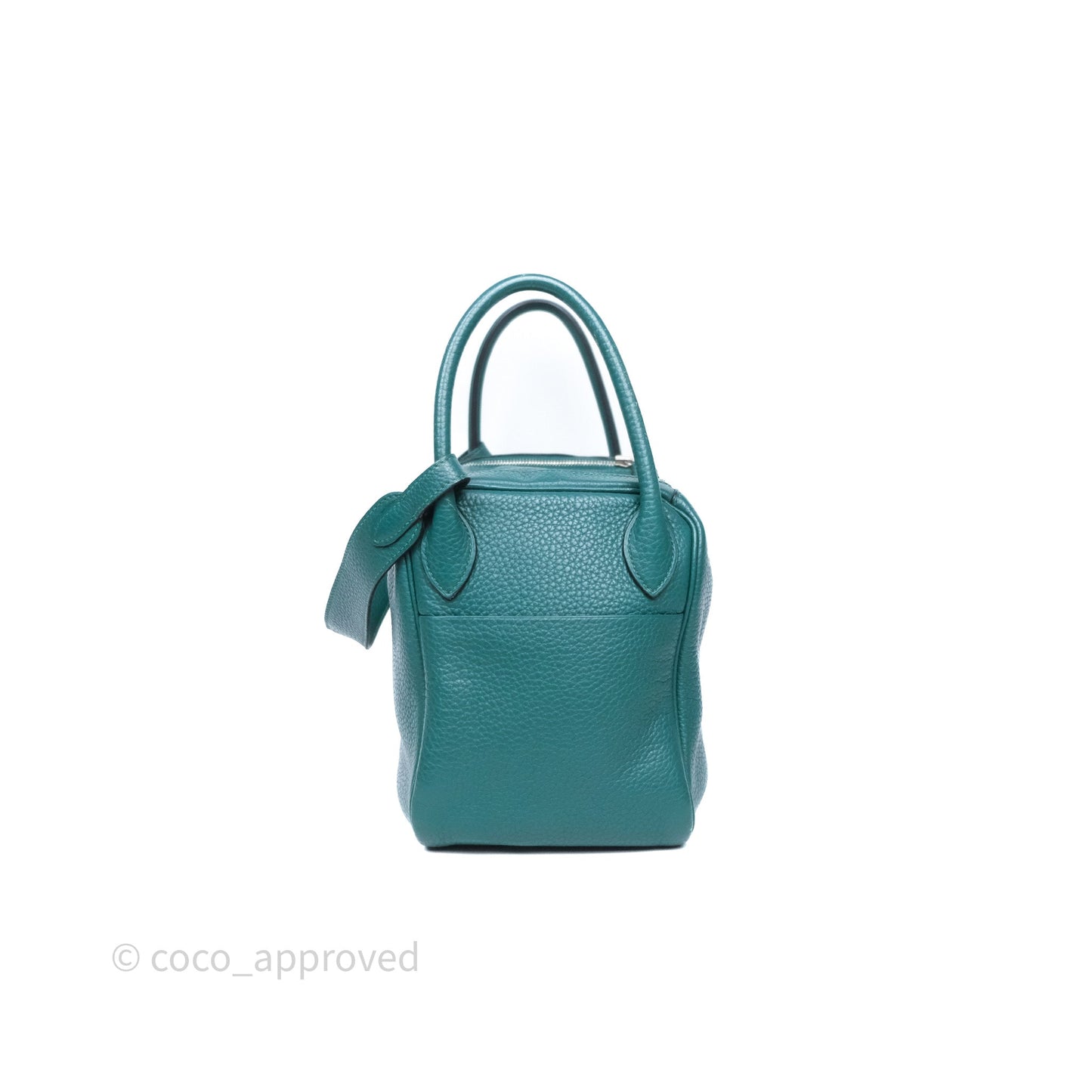 Hermès Lindy 30 Malachite Z6 Clemence Palladium Hardware