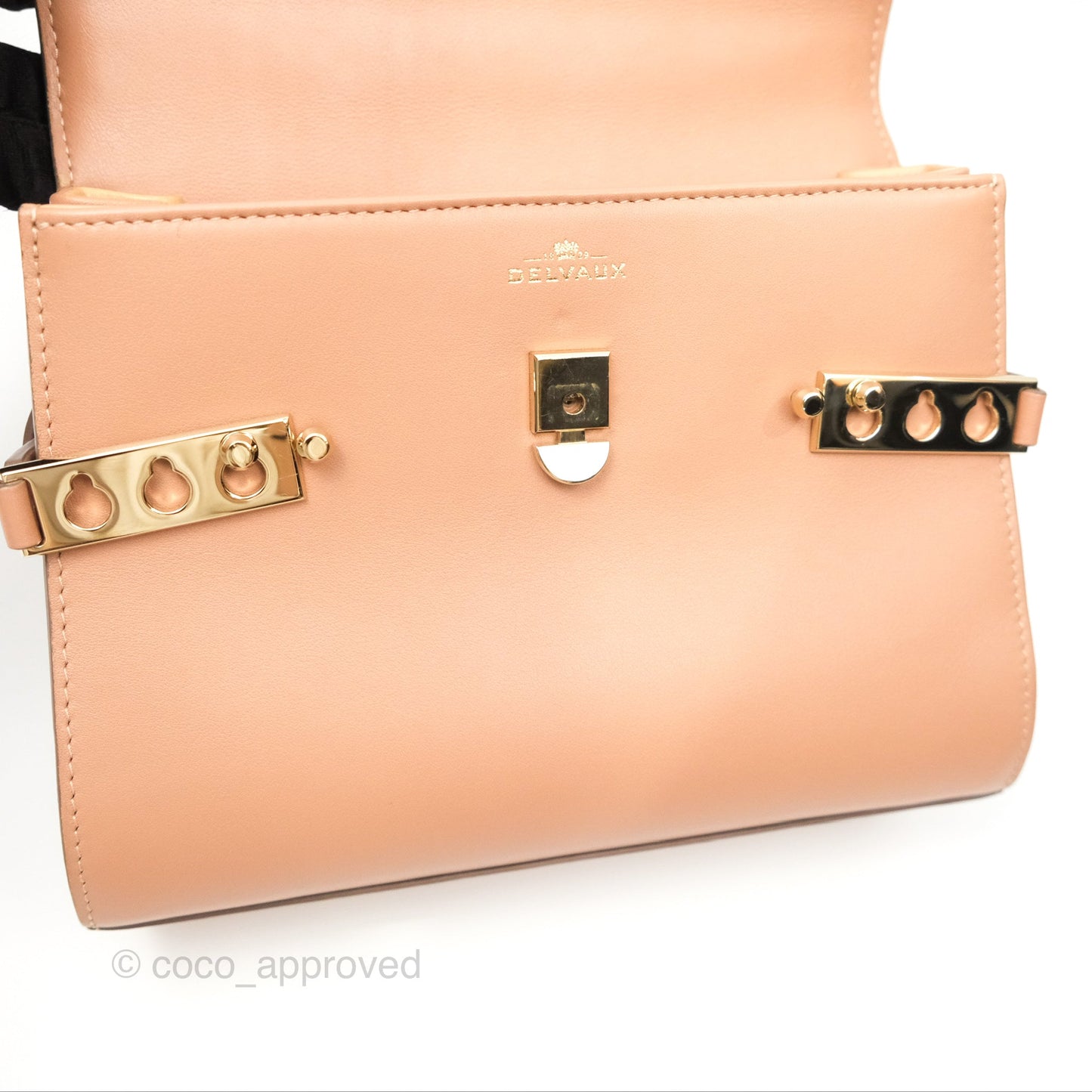 Delvaux Tempête Mini Beige Supple Calfskin Gold Hardware