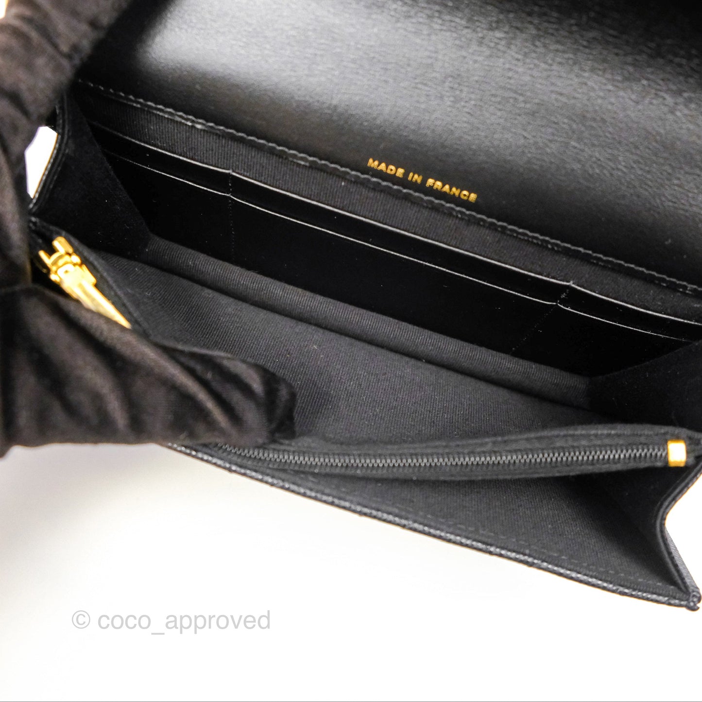 Chanel WOC Bag Charm Black Caviar Gold Hardware