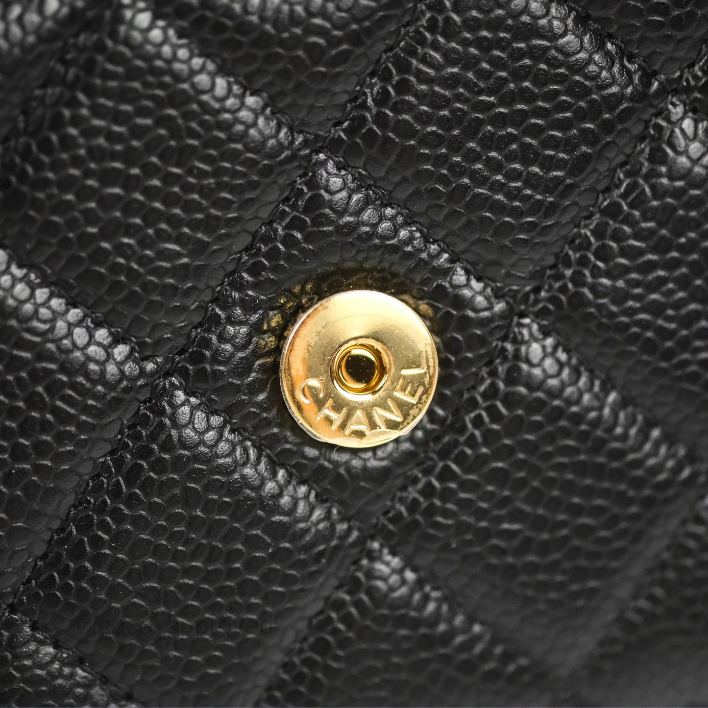 Chanel Quilted WOC Black Caviar Gold Hardware