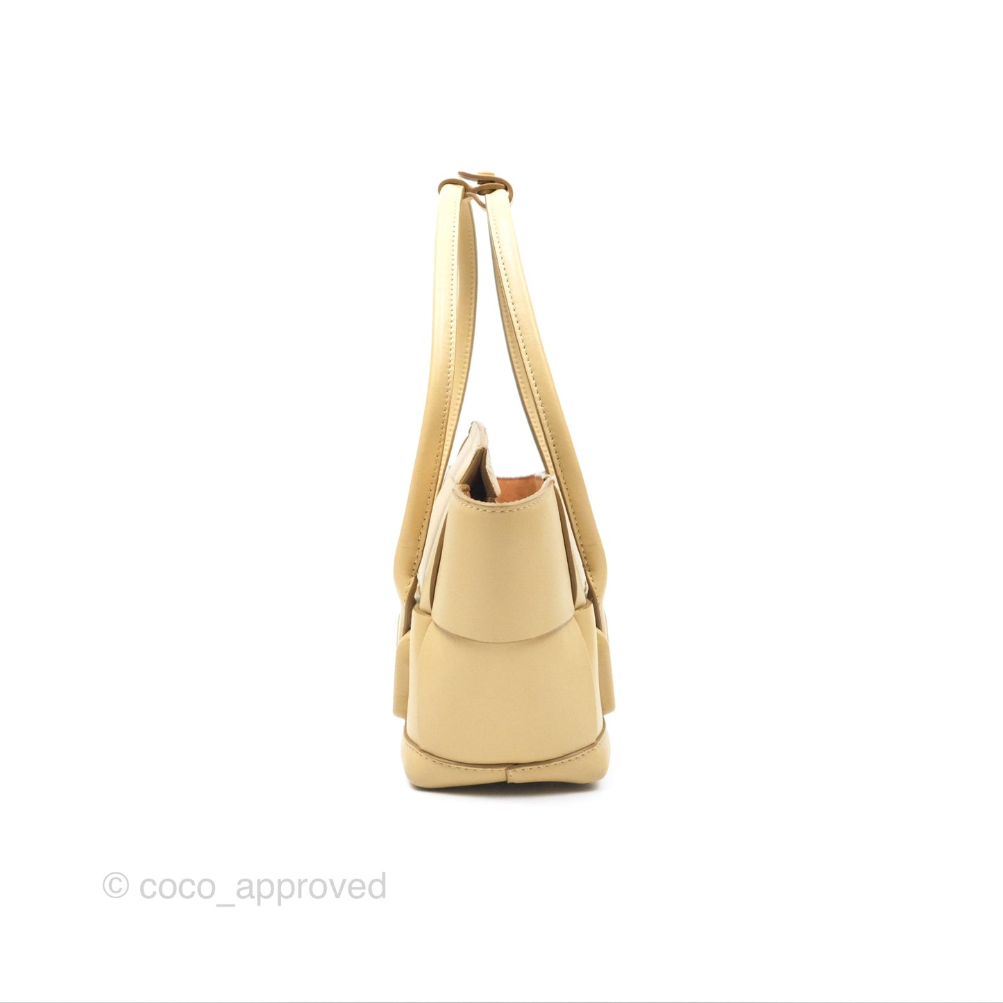 Bottega Veneta Arco Mini Intrecciato Textured-leather Tote Yellow