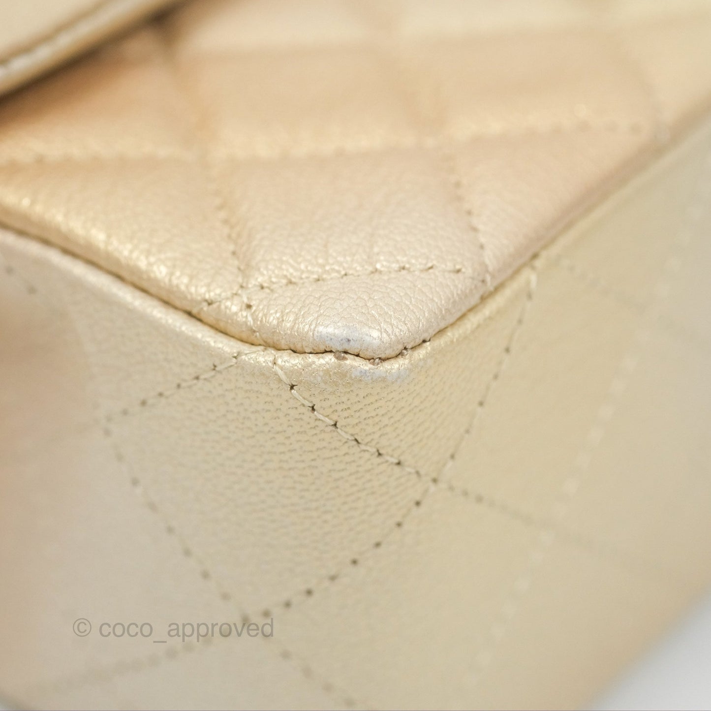 Chanel Mini Rectangular Flap Beige Ombre Iridescent Goatskin Aged Gold Hardware 22C