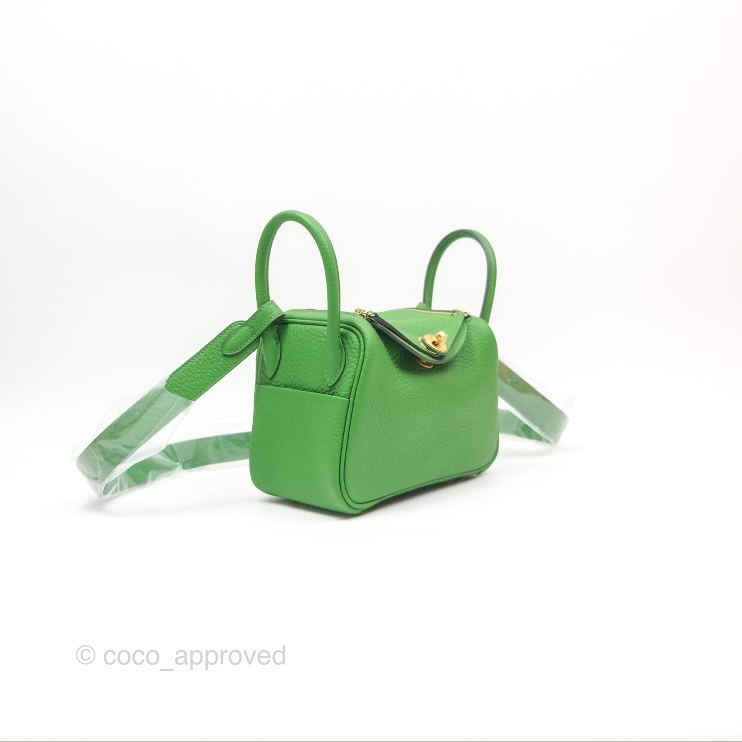 Hermès Mini Lindy 20 Vert Yucca A8 Clemence Gold Hardware