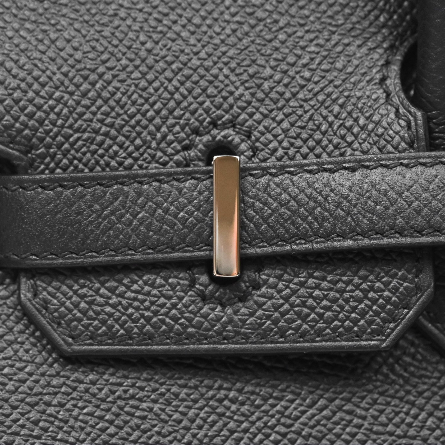 Hermes Birkin 25 Sellier Black Noir 89 Epsom Palladium Hardware