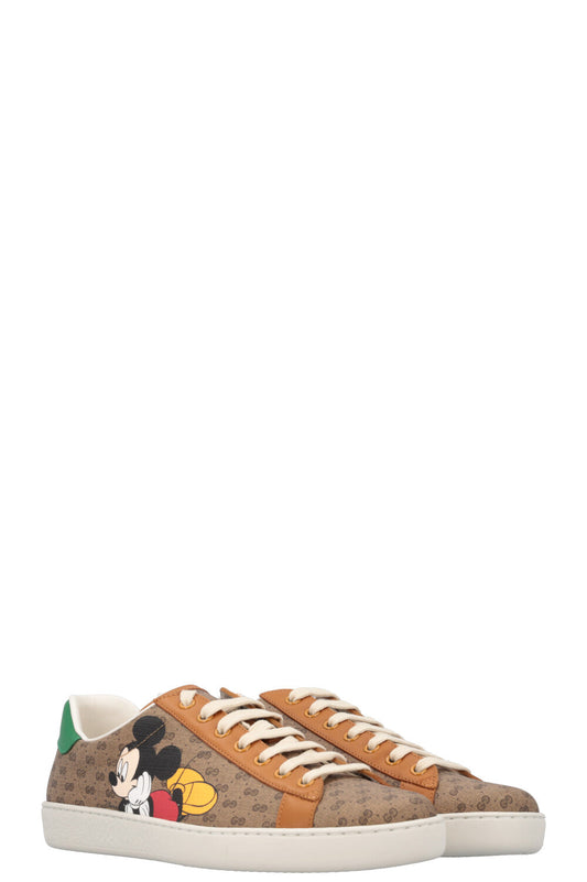 Luxury Gucci Trending 2025 x Disney Sneaker Mickey Mouse Ace Sneaker Beige
