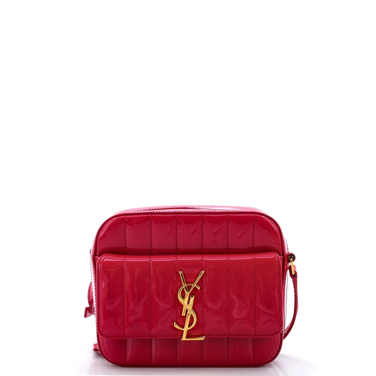 Luxury Saint Laurent Vicky Camera Bag Vertical Quilt Patent Medium