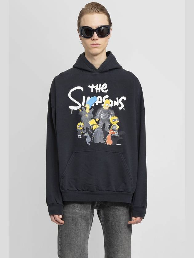 Luxury Balenciaga Men's Simpson Overfit Hoodie Black