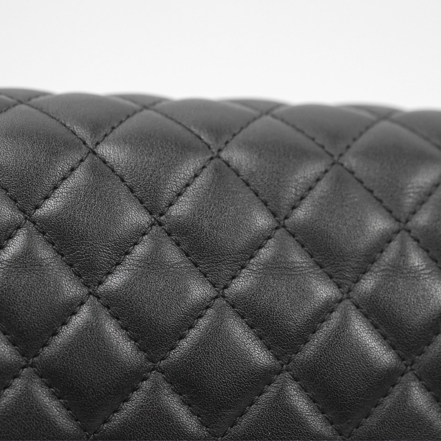 Chanel Quilted New Medium Boy Black Lambskin Ruthenium Hardware