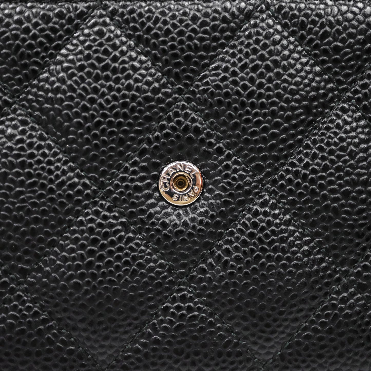 Chanel Quilted Classic WOC Black Caviar Silver Hardware