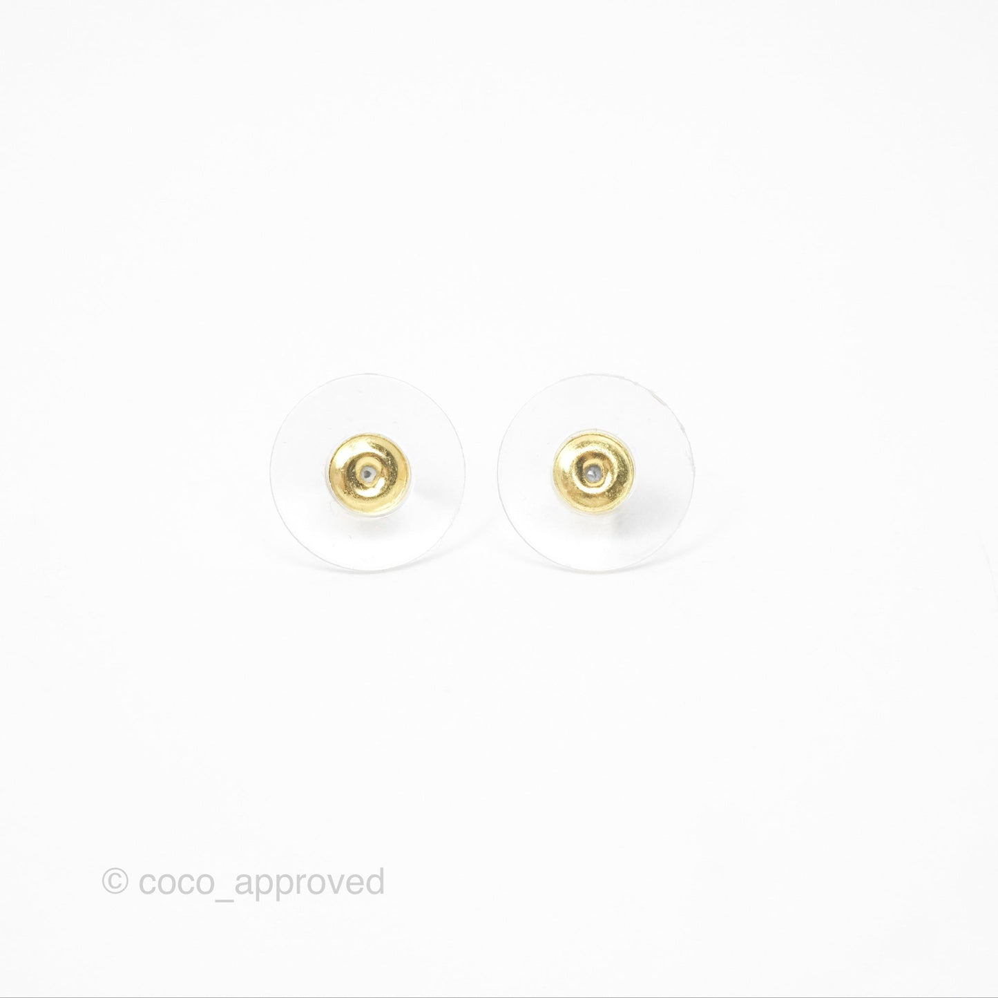 Chanel CC Crystals Drop Earrings Gold Tone 24P