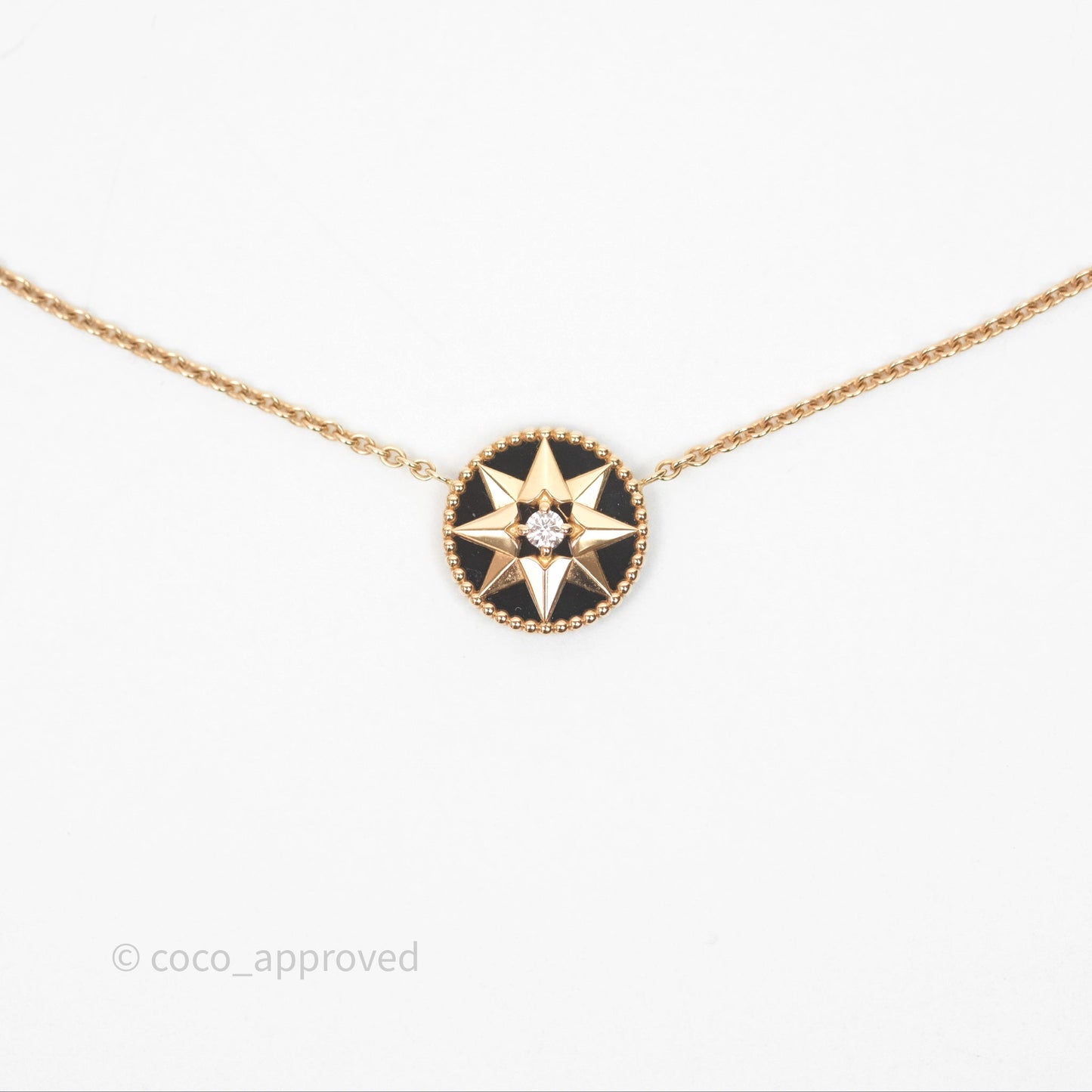 Dior Rose des Vents Necklace Pink Gold Diamond