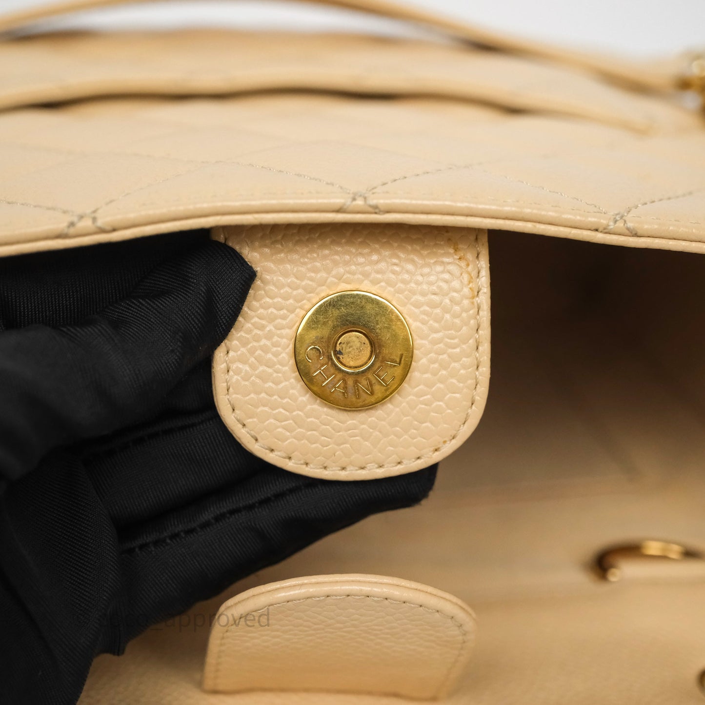 Chanel PST Tote Beige Caviar Gold Hardware