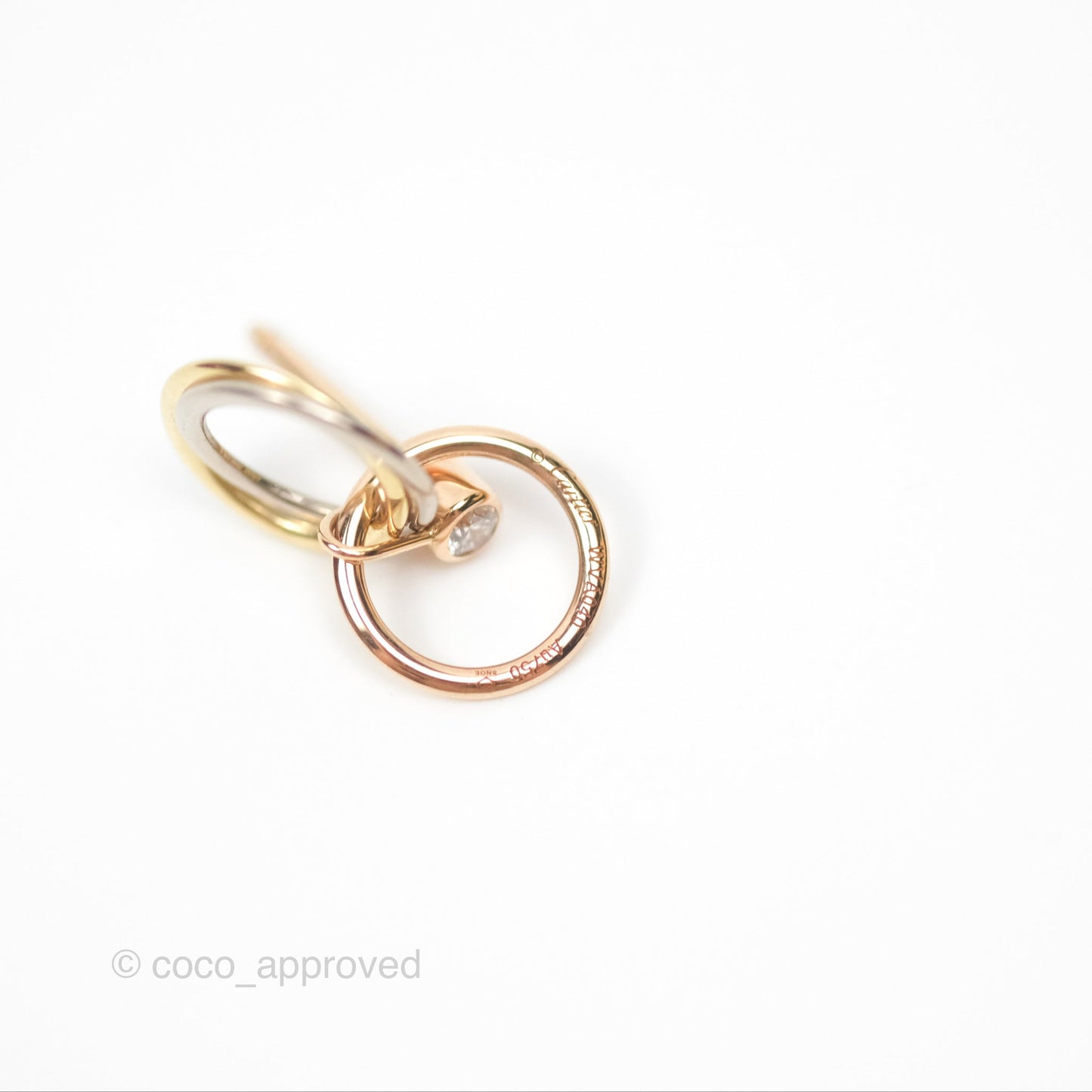 Cartier Trinity Diamond Earrings White Gold/ Yellow Gold/ Rose Gold