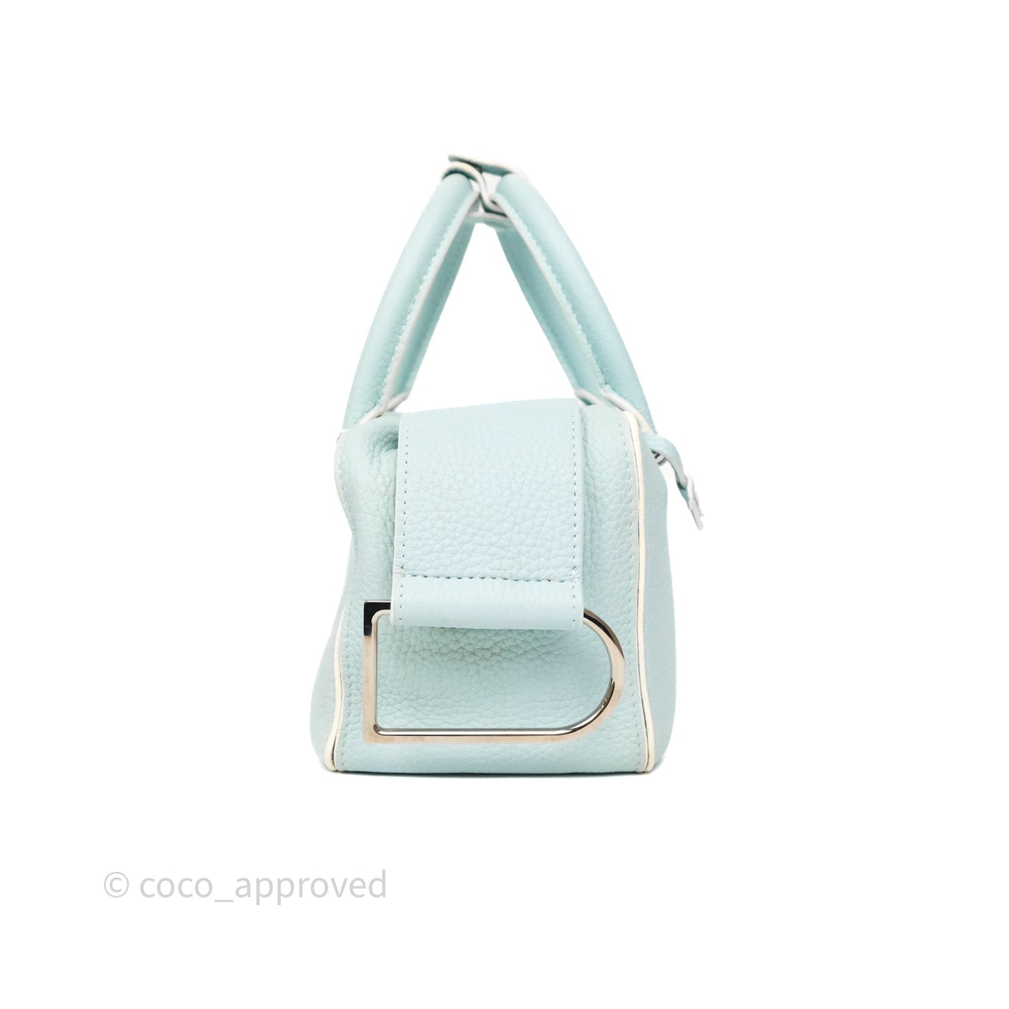 Delvaux Cool Box Mini Taurillon Soft Grained Calfskin Celadon