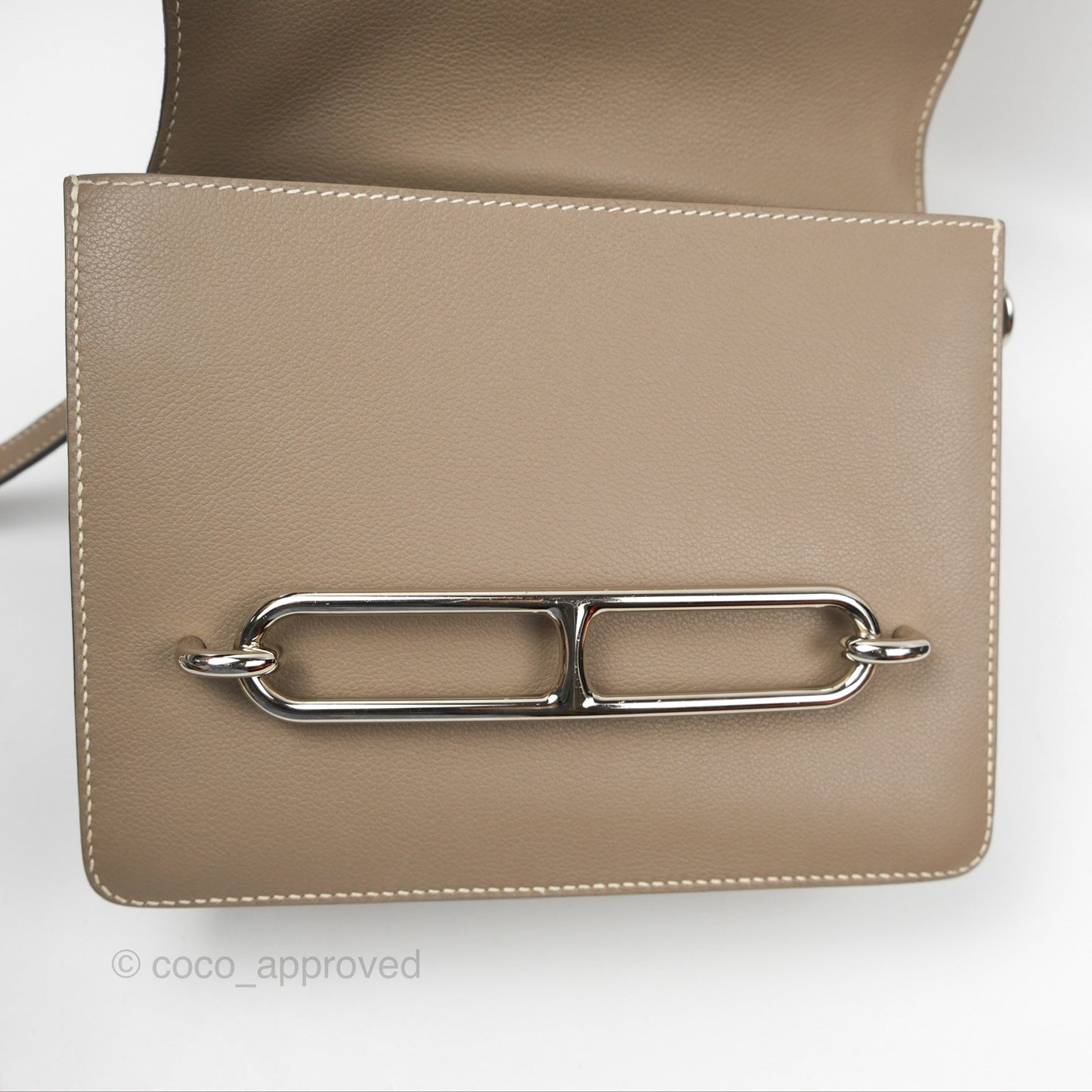 Hermès Roulis 23 Etoupe Evercolor Palladium Hardware