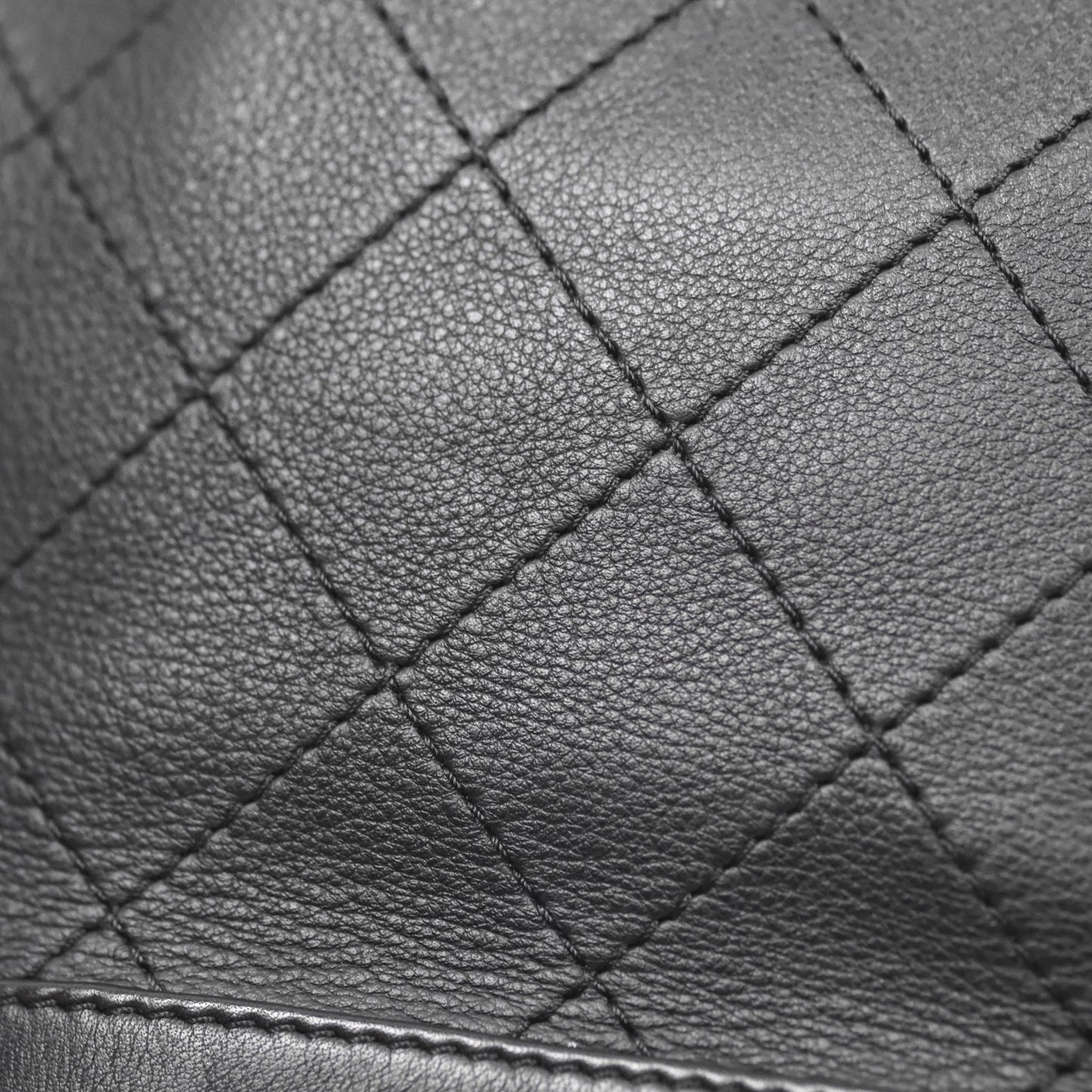 Chanel Quilted Drawstring Bucket Bag Black Calfskin Gold Hardware