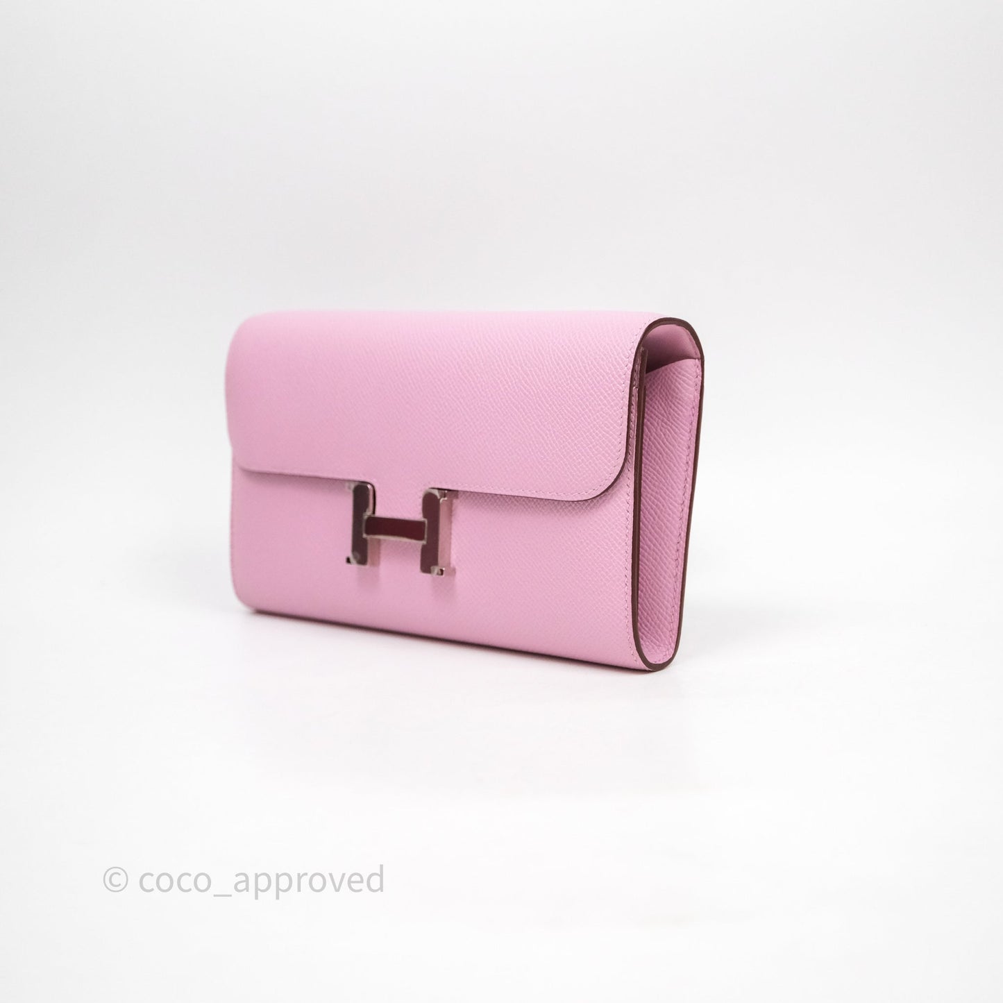 Hermès Constance To Go Wallet Mauve Sylvestre X9 Epsom Palladium hardware
