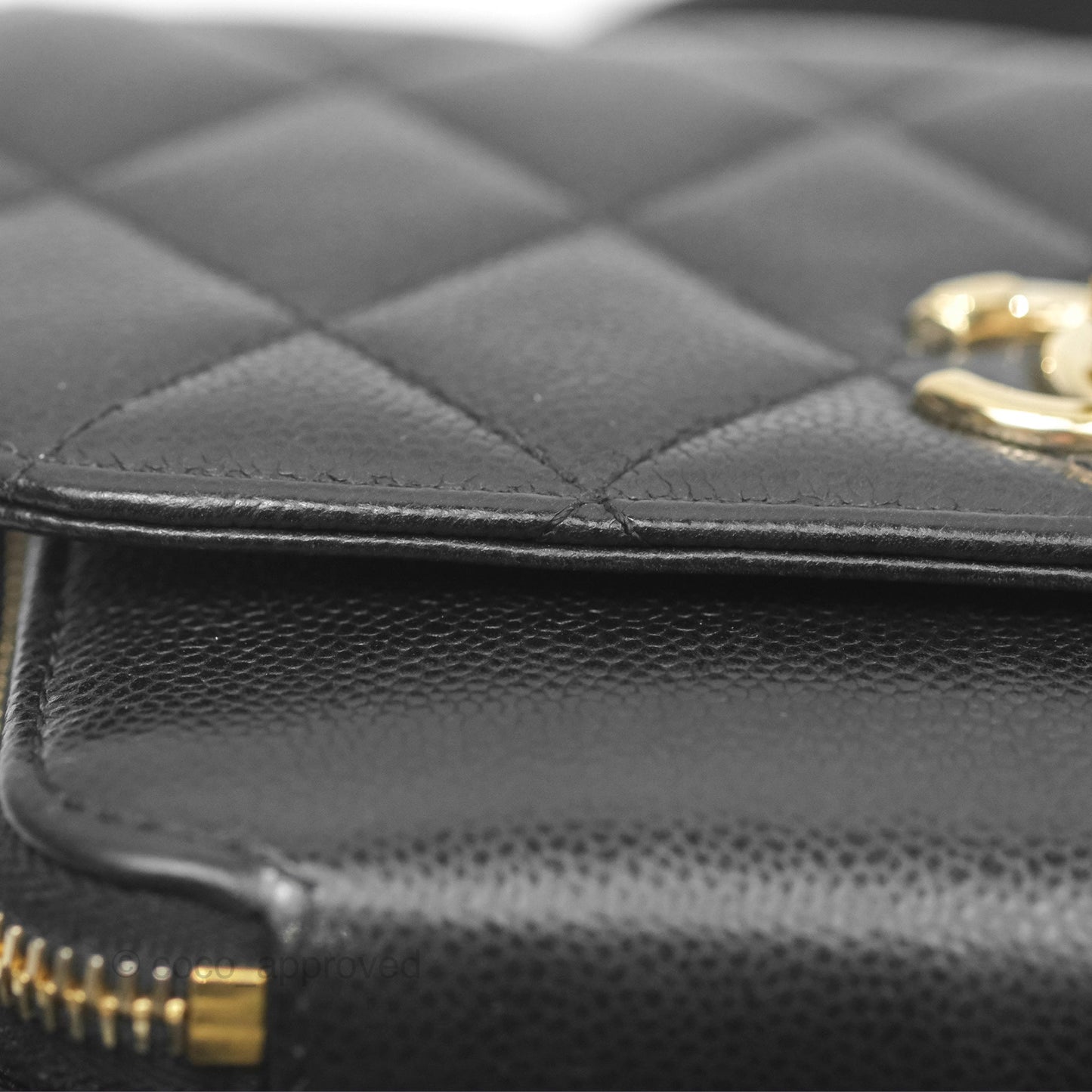 Chanel Quilted Small Business Affinity Flap Black Caviar Gold Hardware