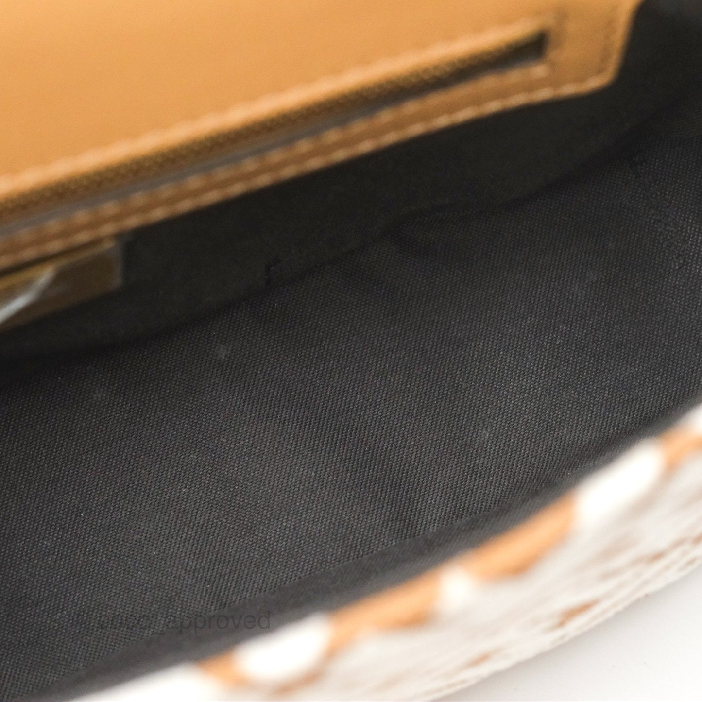 Fendi Baguette Chain Midi Bag Raffia