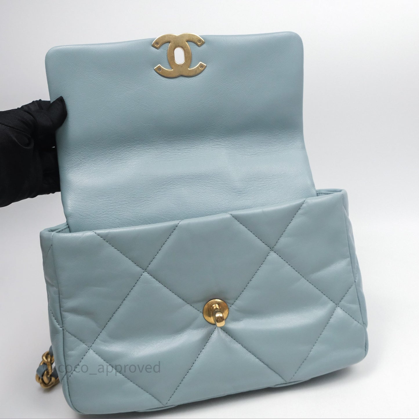 Chanel 19 Small Blue Mixed Hardware