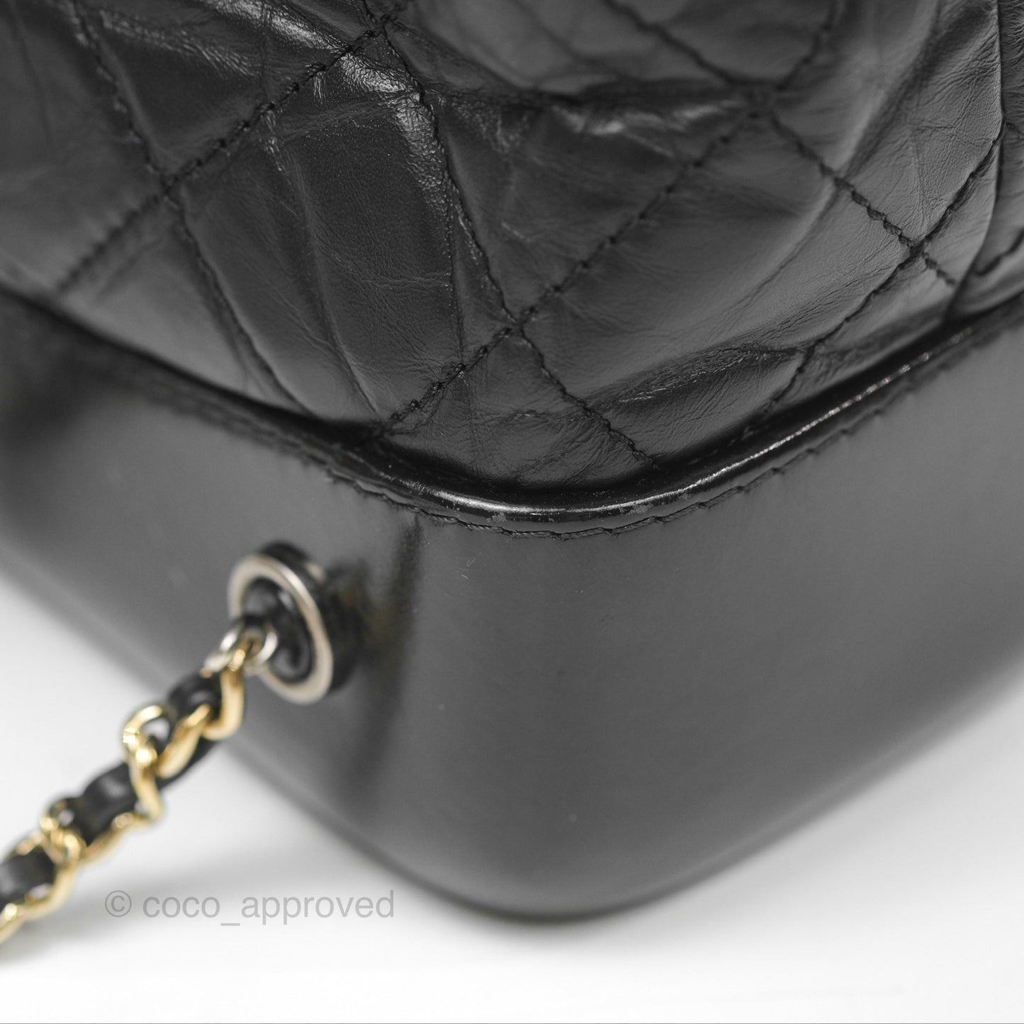 Chanel Small Gabrielle Backpack Black Aged Calfskin