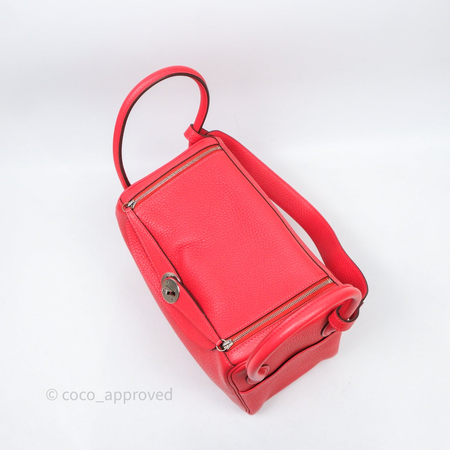 Hermes Lindy 26 Clemence Rouge Palladium Hardware