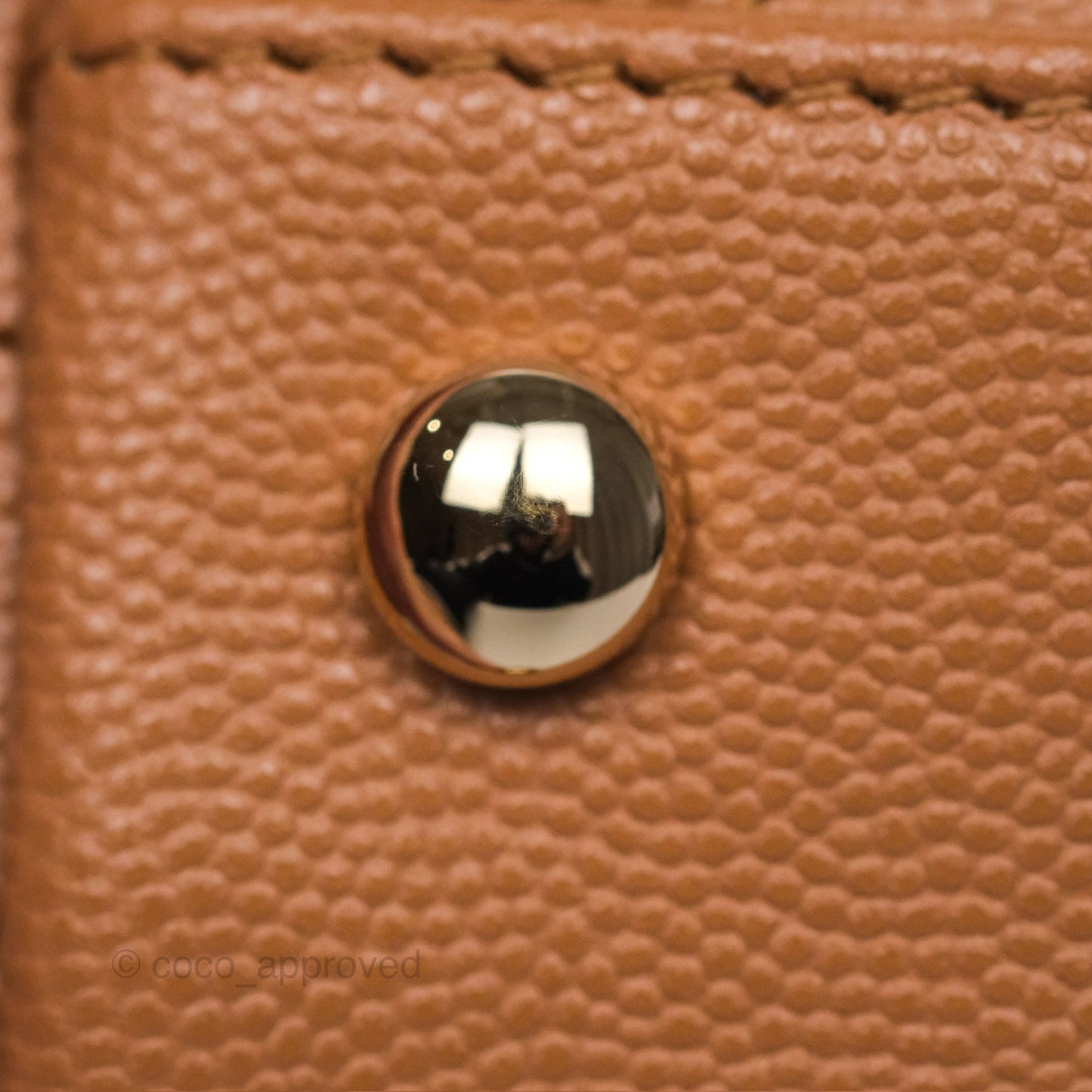 Chanel Small Coco Handle Caramel Beige Caviar Gold Hardware