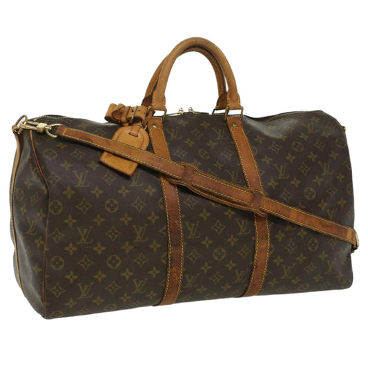 LOUIS VUITTON Monogram Keepall Bandouliere 50 Boston Bag M41416 LV 34233