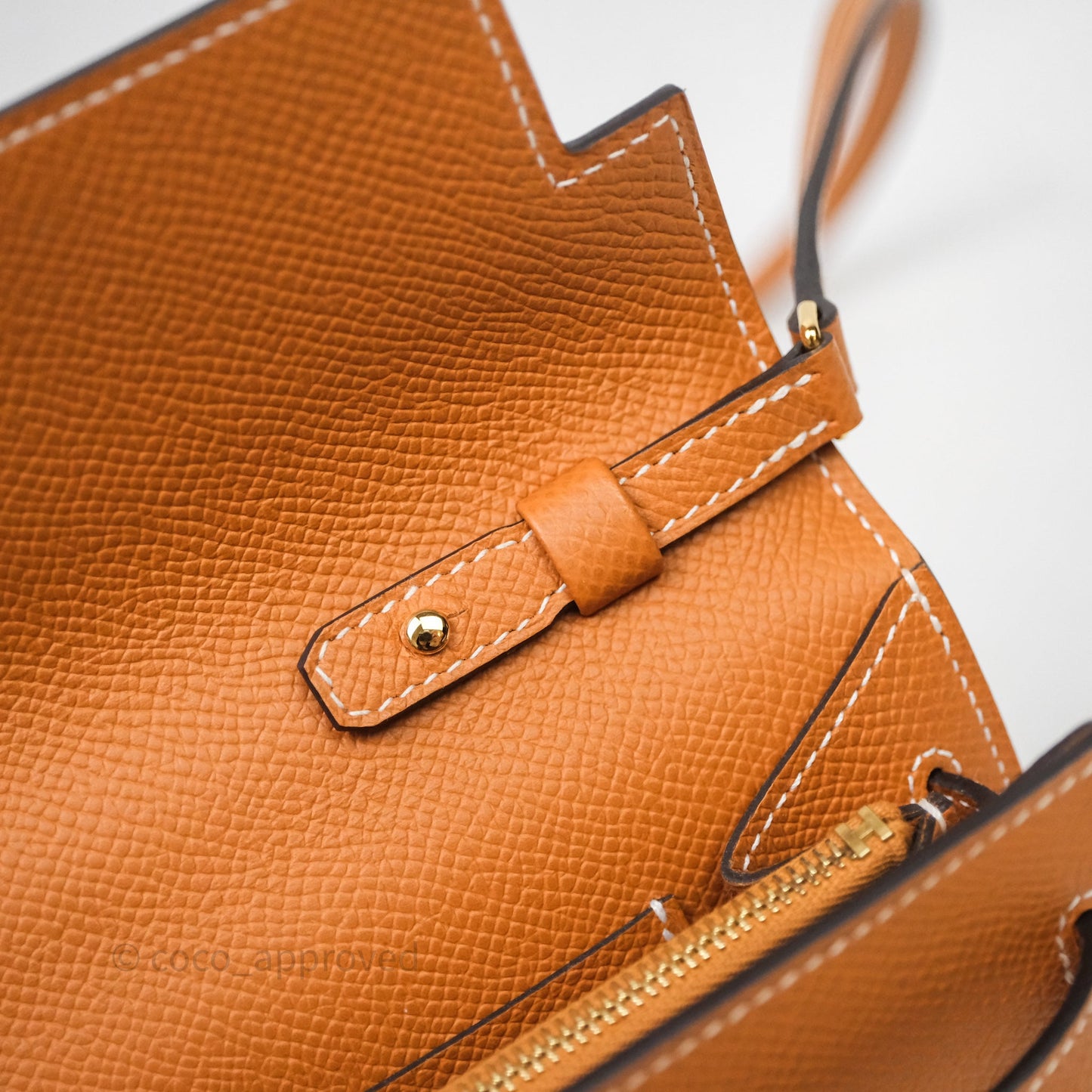 Hermès Kelly To Go Wallet Toffee 1H Epsom Gold Hardware