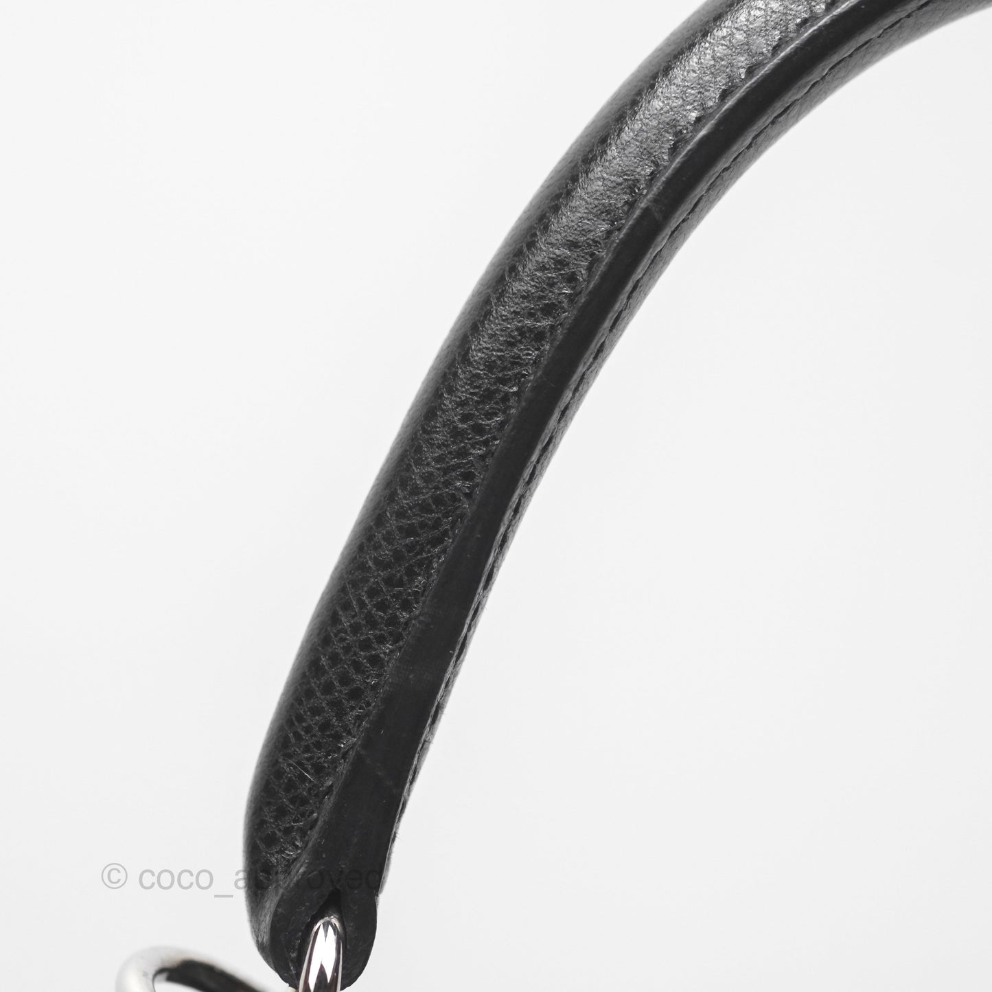 Hermès Vintage Kelly 28 Sellier Noir 89 Courchevel Palladium Hardware