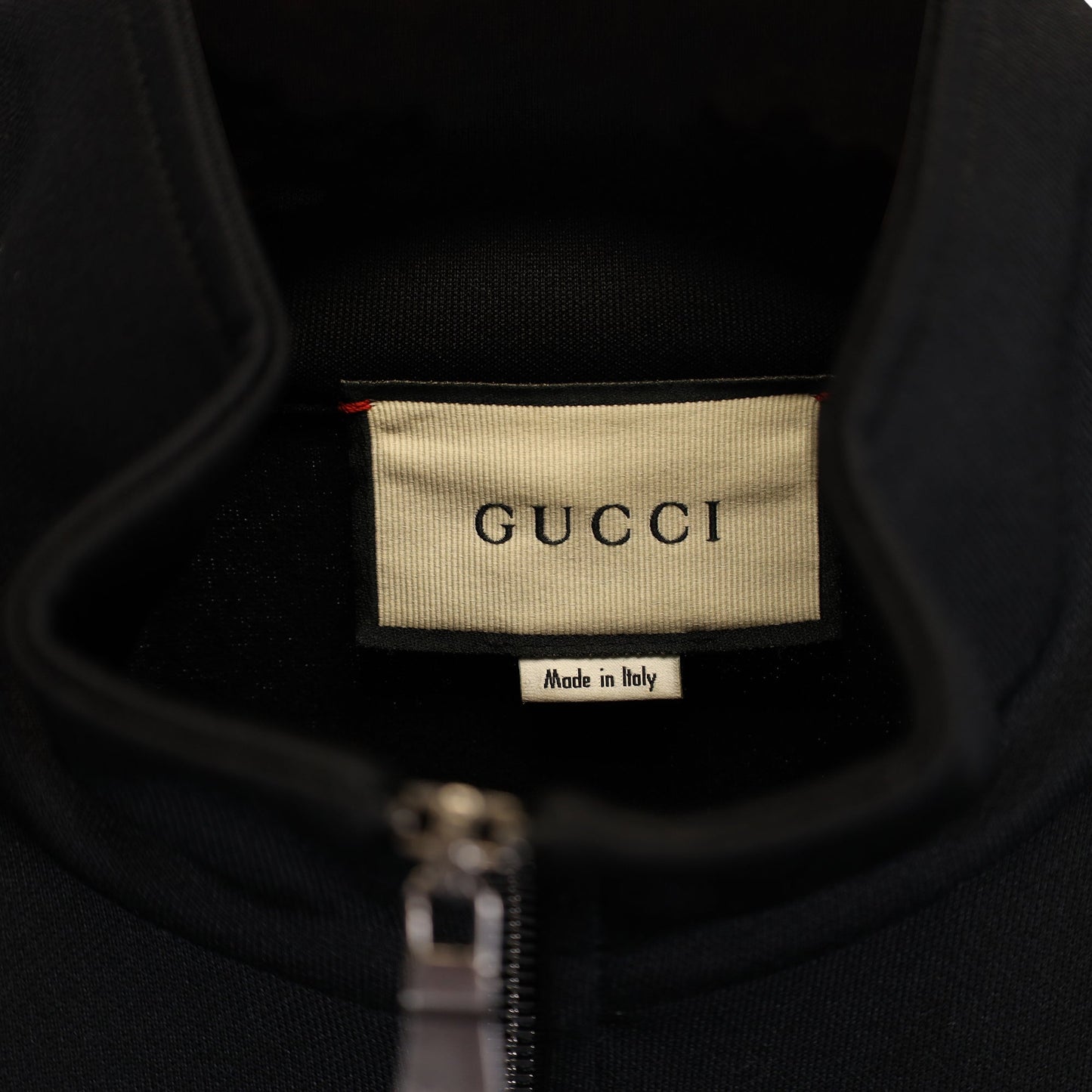 Luxury Gucci Trending 2025 Technical Jersey Jacket in Black Polyester