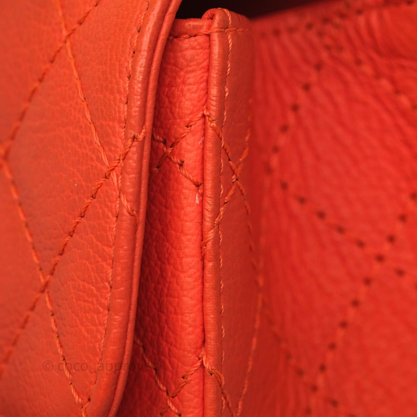 Chanel Mini Reissue 224 Tangerine Orange Goatskin Silver Hardware