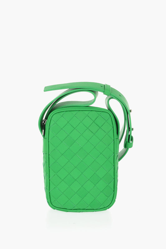 Luxury Bottega Veneta Braided Leather Crossbody Bag