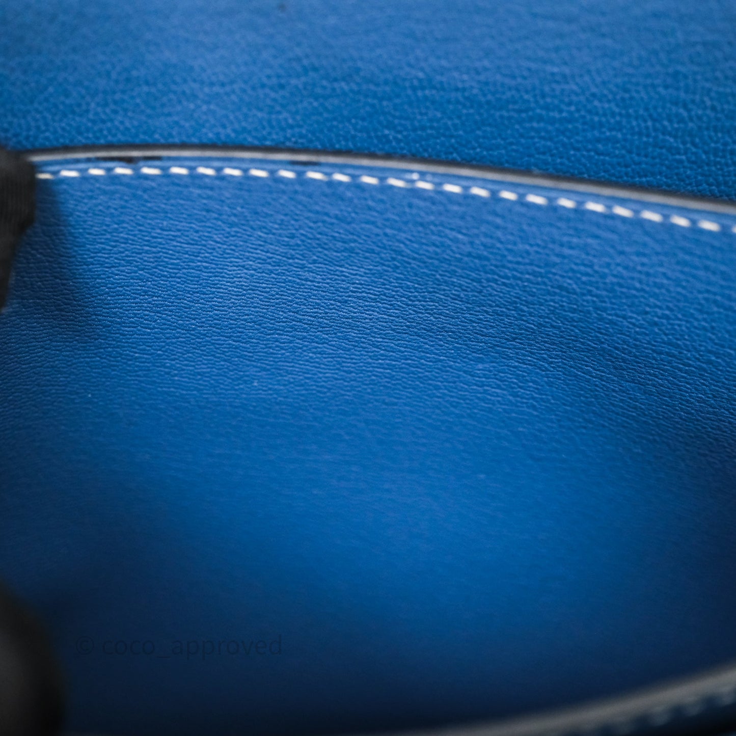 Hermès Roulis 23 Blue Evercolor Palladium Hardware