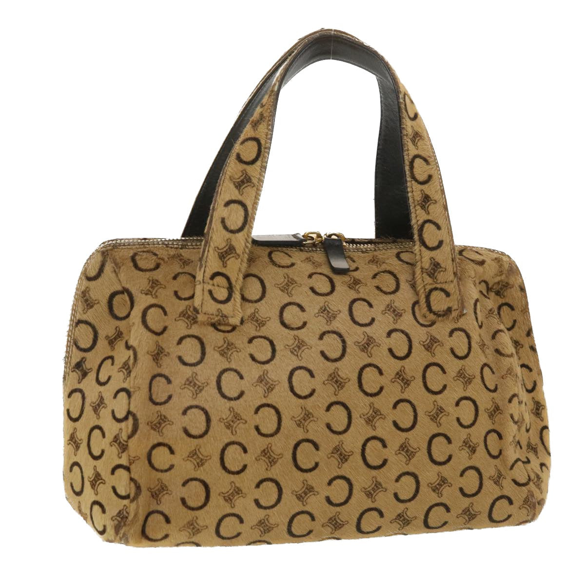 Luxury CELINE Brazon Hand Bag Unborn Calf SkinLeather Beige  34321