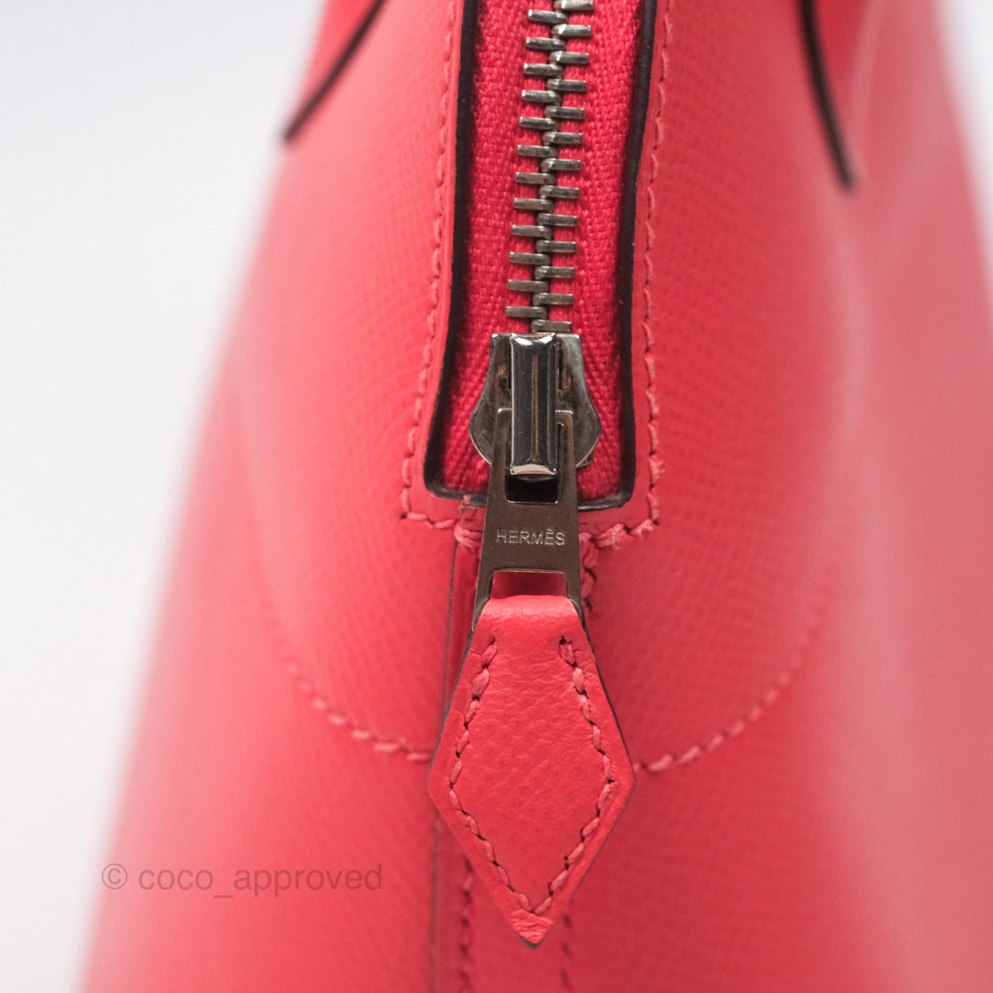 Hermès Bolide 27 Rose Jaipur T5 Epsom Palladium Hardware
