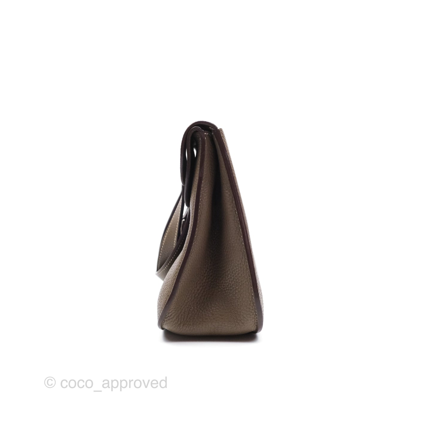 Hermès Halzan 31 Etoupe Clemence Palladium Hardware