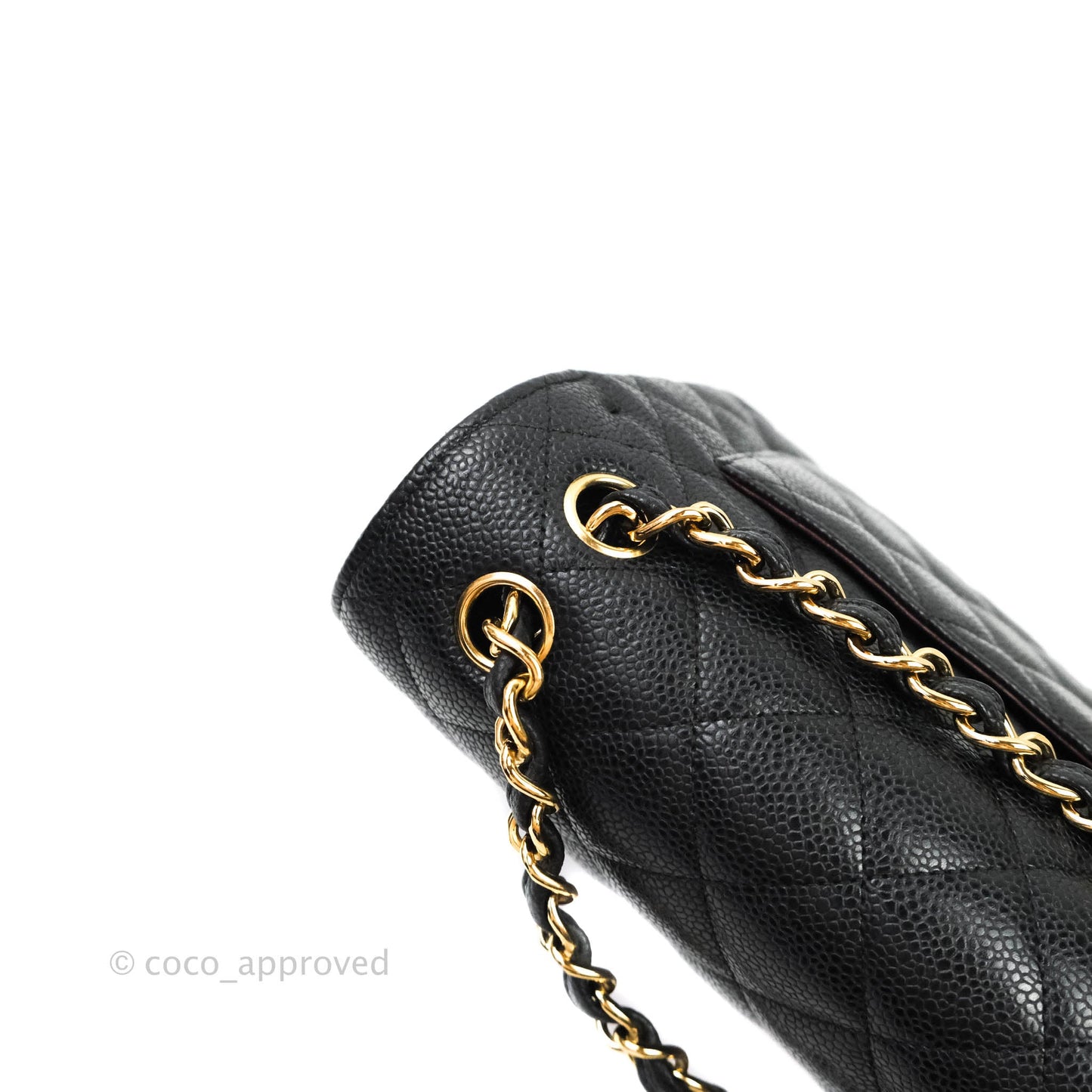 Chanel Jumbo Double Flap Black Caviar Gold Hardware⁣⁣