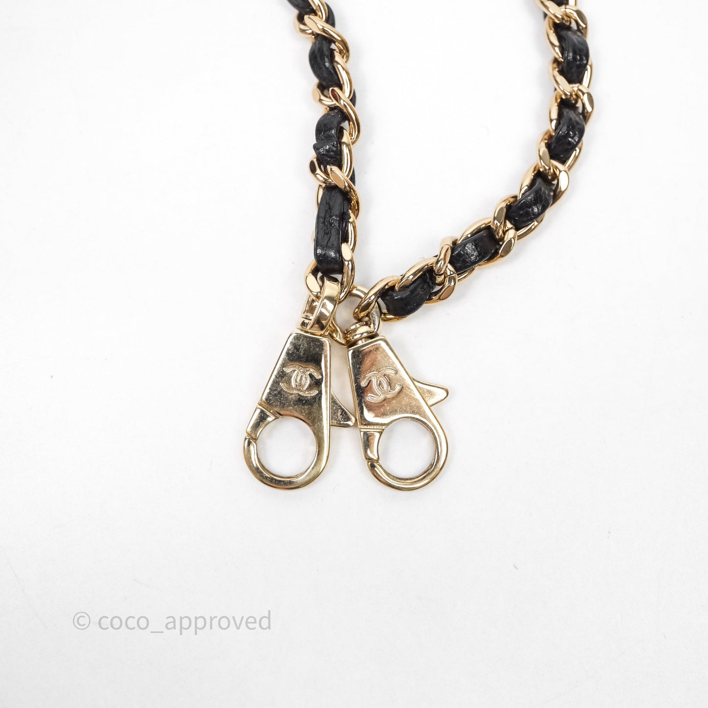 Chanel Small Coco Handle Chevron Black Caviar Gold Hardware Lizard Handle