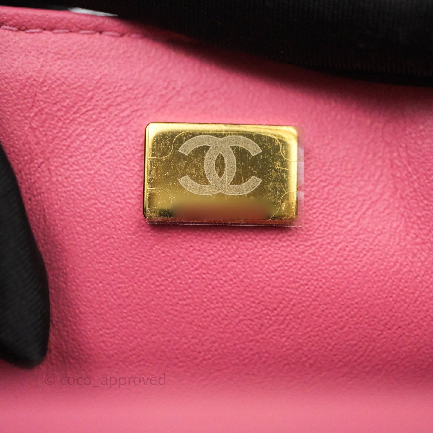 Chanel Quilted Mini Square Pink Lambskin Gold Hardware